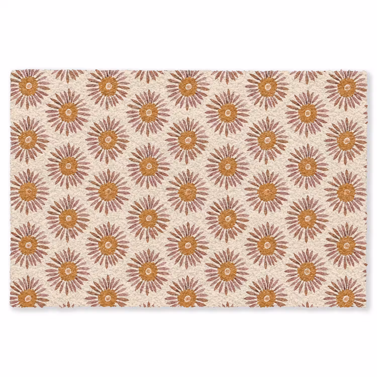 Patroon - Retro - Bruin Vloerkleed Rechthoek klein 1091 -3d