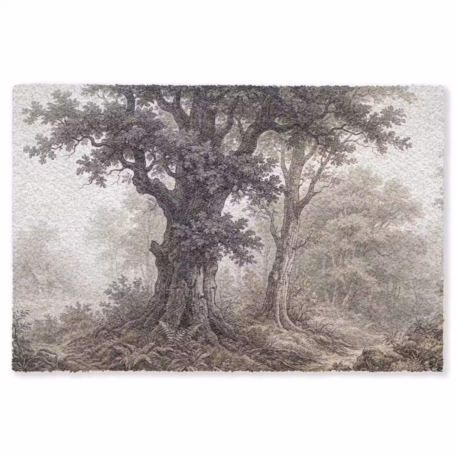 Natuur - Bos - Eik Vloerkleed Rechthoek klein -3d