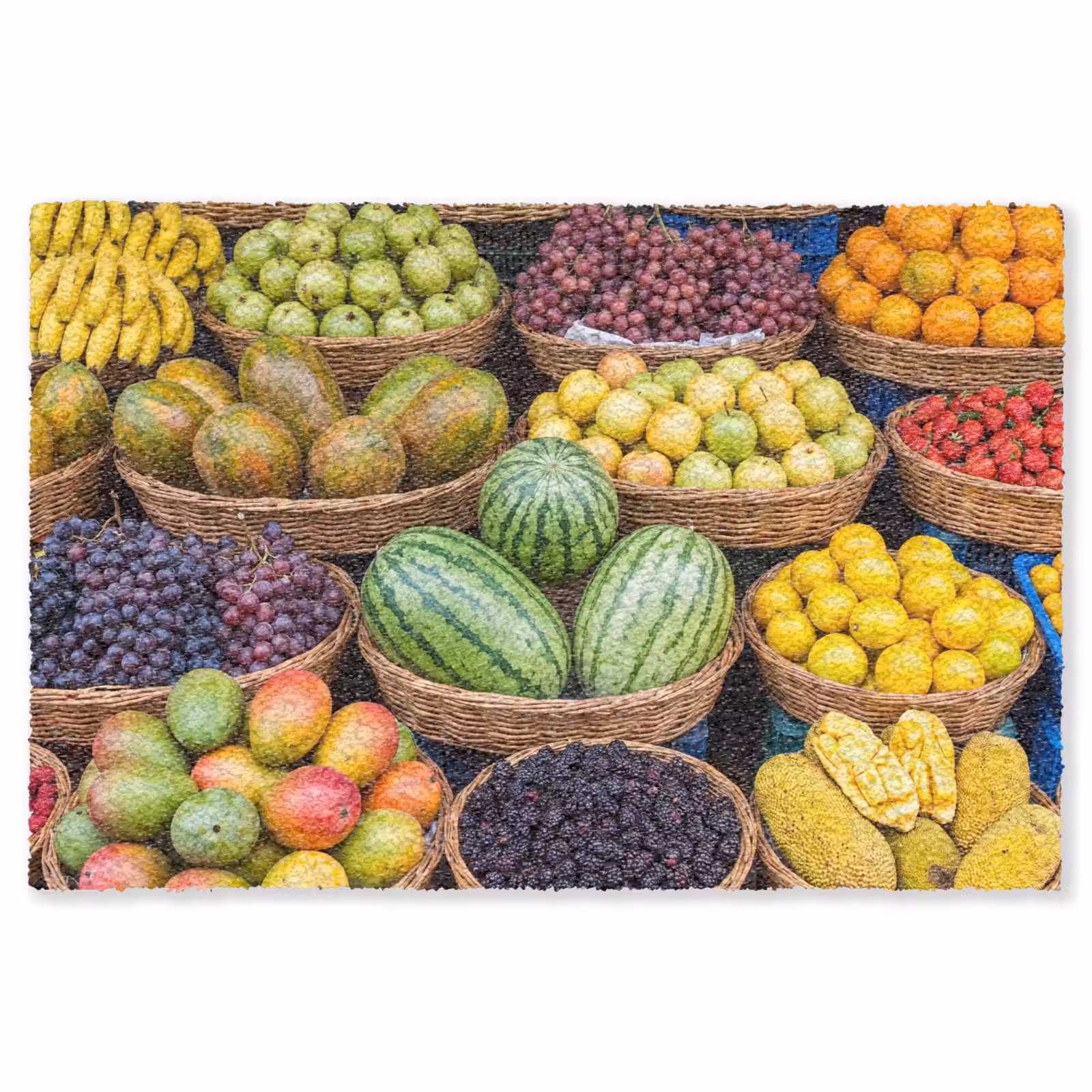 Teppich - Obst – Markt – Bunt - Fruit - Markt - Kleurrijk Vloerkleed Rechthoek klein
