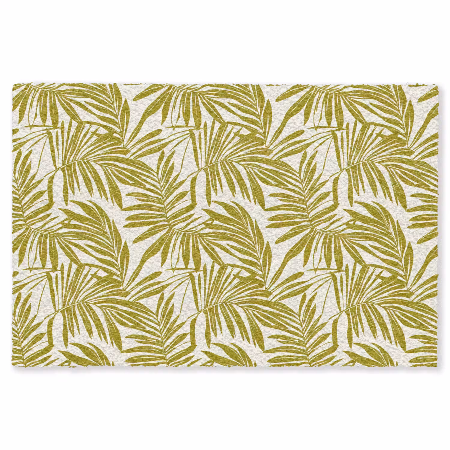 Palmblad - Patroon - Groen Vloerkleed Rechthoek klein 1091 -3d