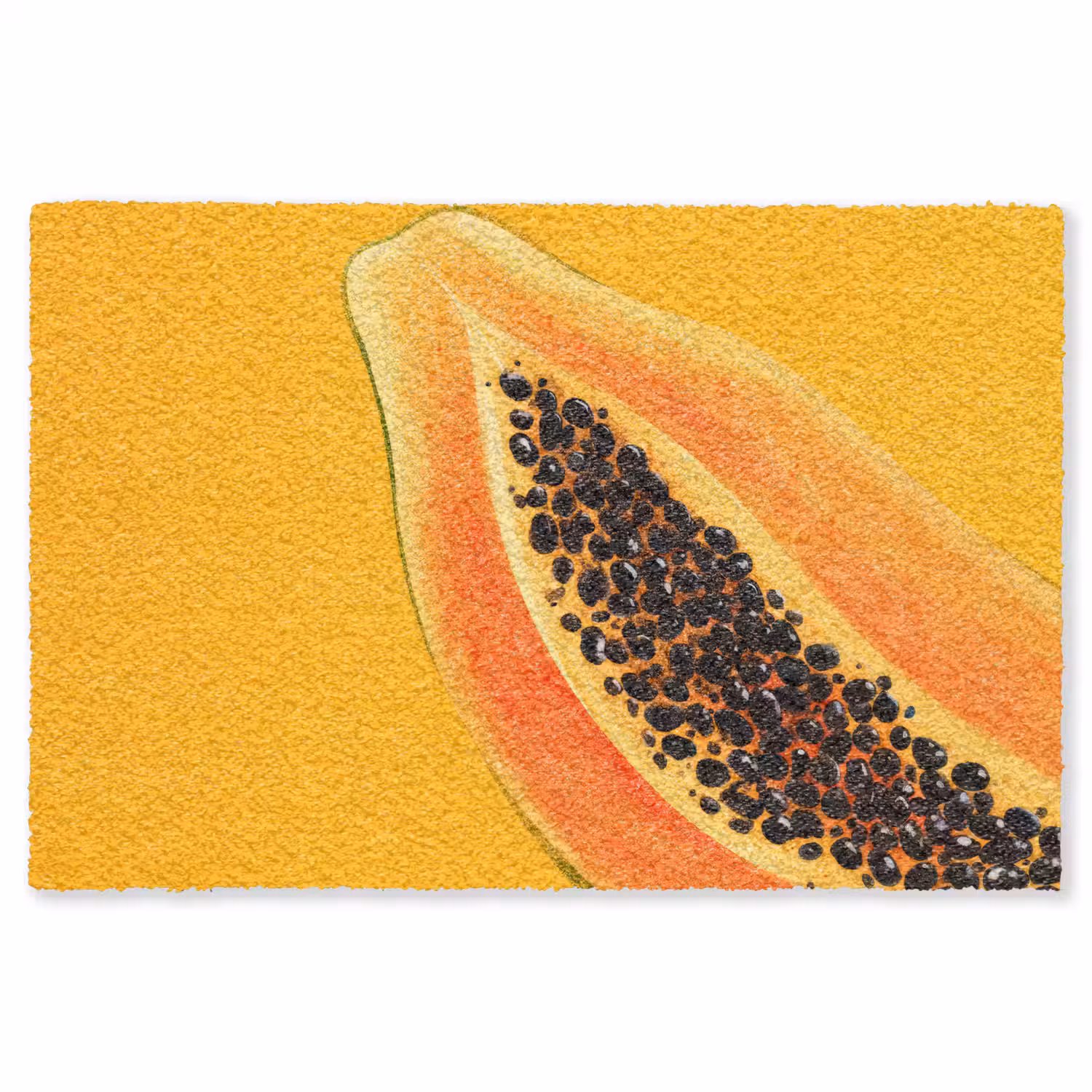 Papaja - Oranje - Topisch Vloerkleed Rechthoek klein -3d