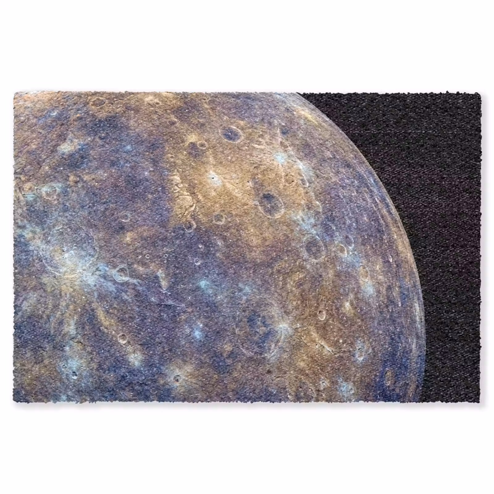Teppich - Planet – Krater – Weltraum - Planeet - Kraters - Ruimte Vloerkleed Rechthoek klein