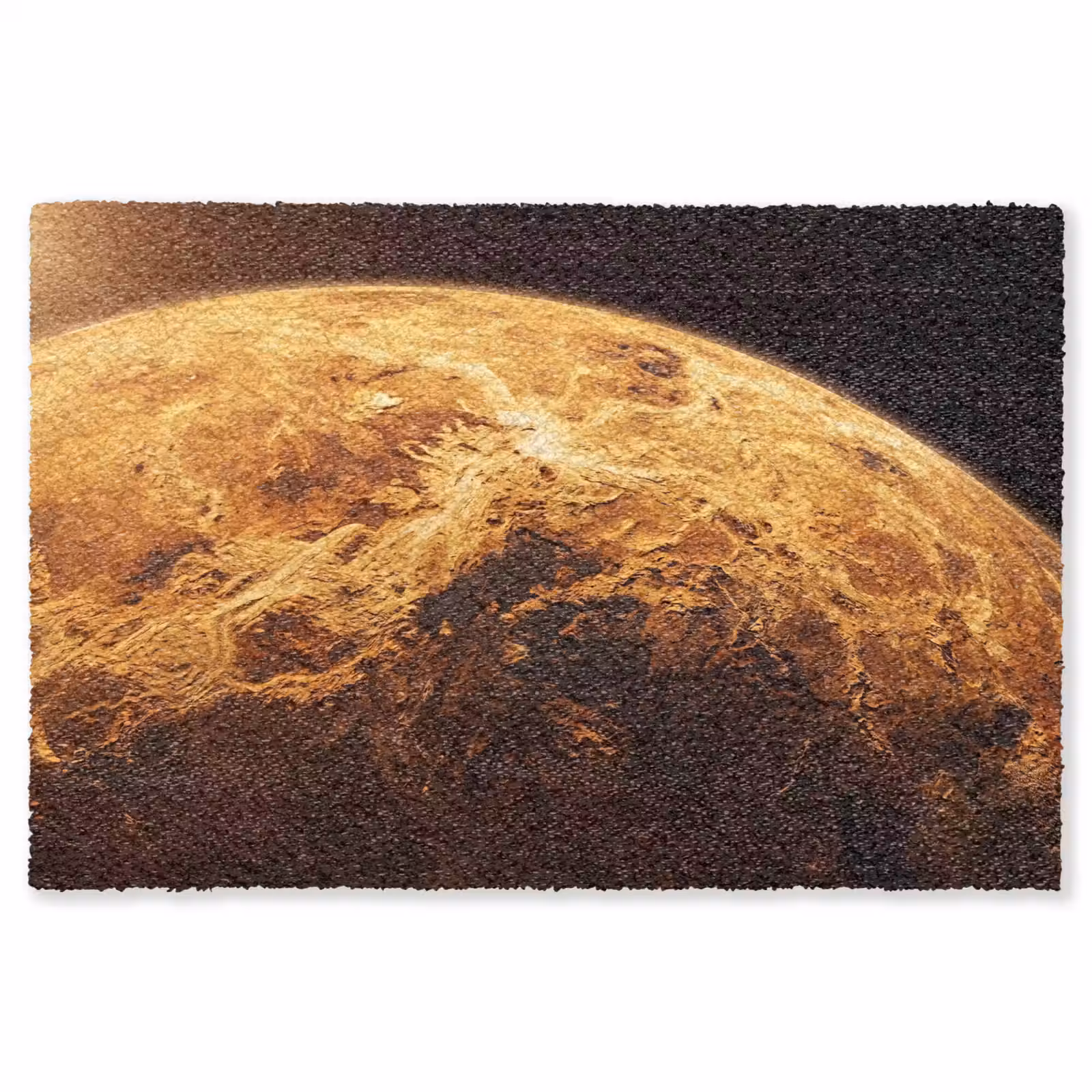 Teppich - Planet – Weltraum – Orange - Planeet - Ruimte - Oranje Vloerkleed Rechthoek klein