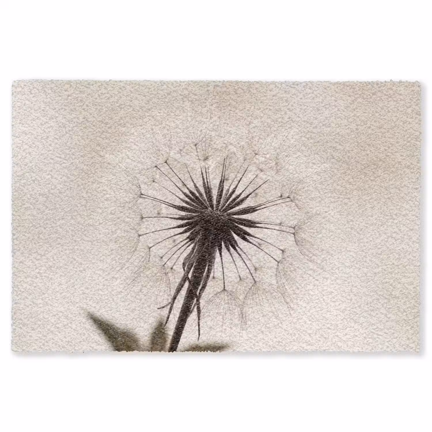 Paardenbloem - Minimalistisch - Wit Vloerkleed Rechthoek klein -3d
