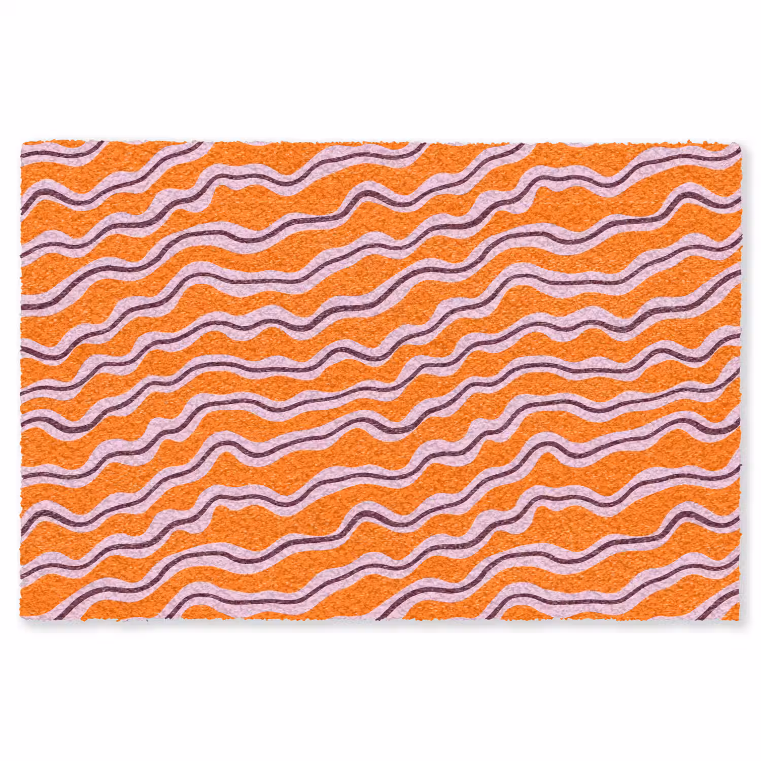 Retro - Golvend - Oranje Vloerkleed Rechthoek klein 1091 -3d