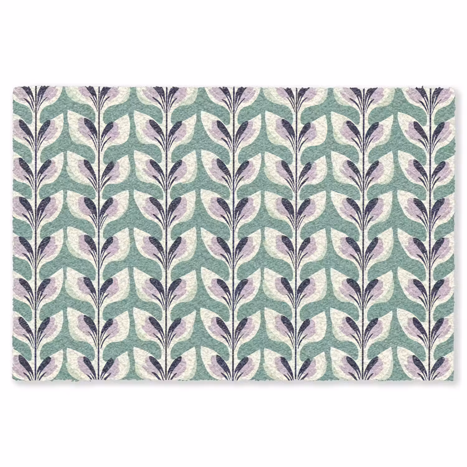 Retro - Modern - Groen Vloerkleed Rechthoek klein 1091 -3d