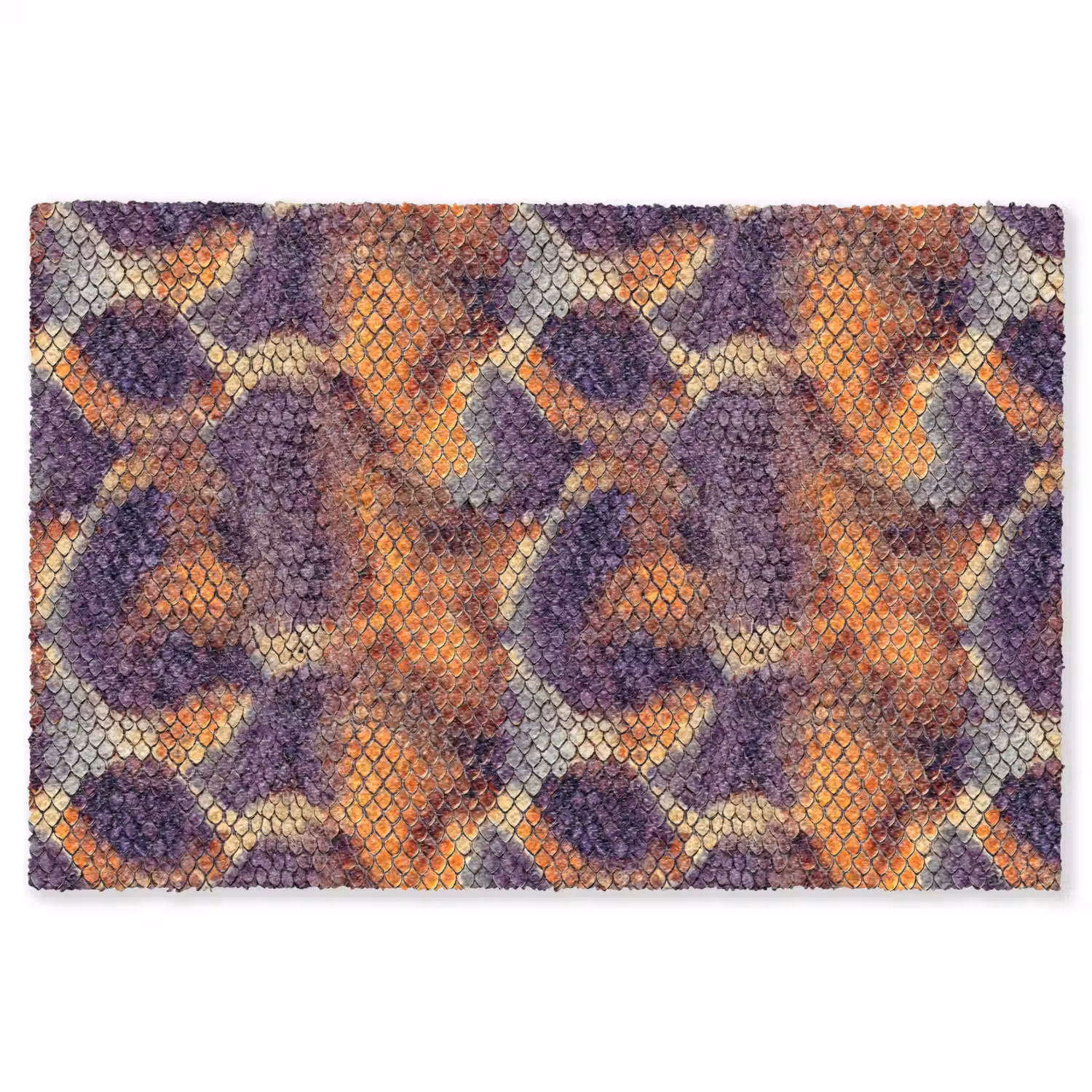 Slang - Kleurrijk - Schubben Vloerkleed Rechthoek klein 1091 -3d