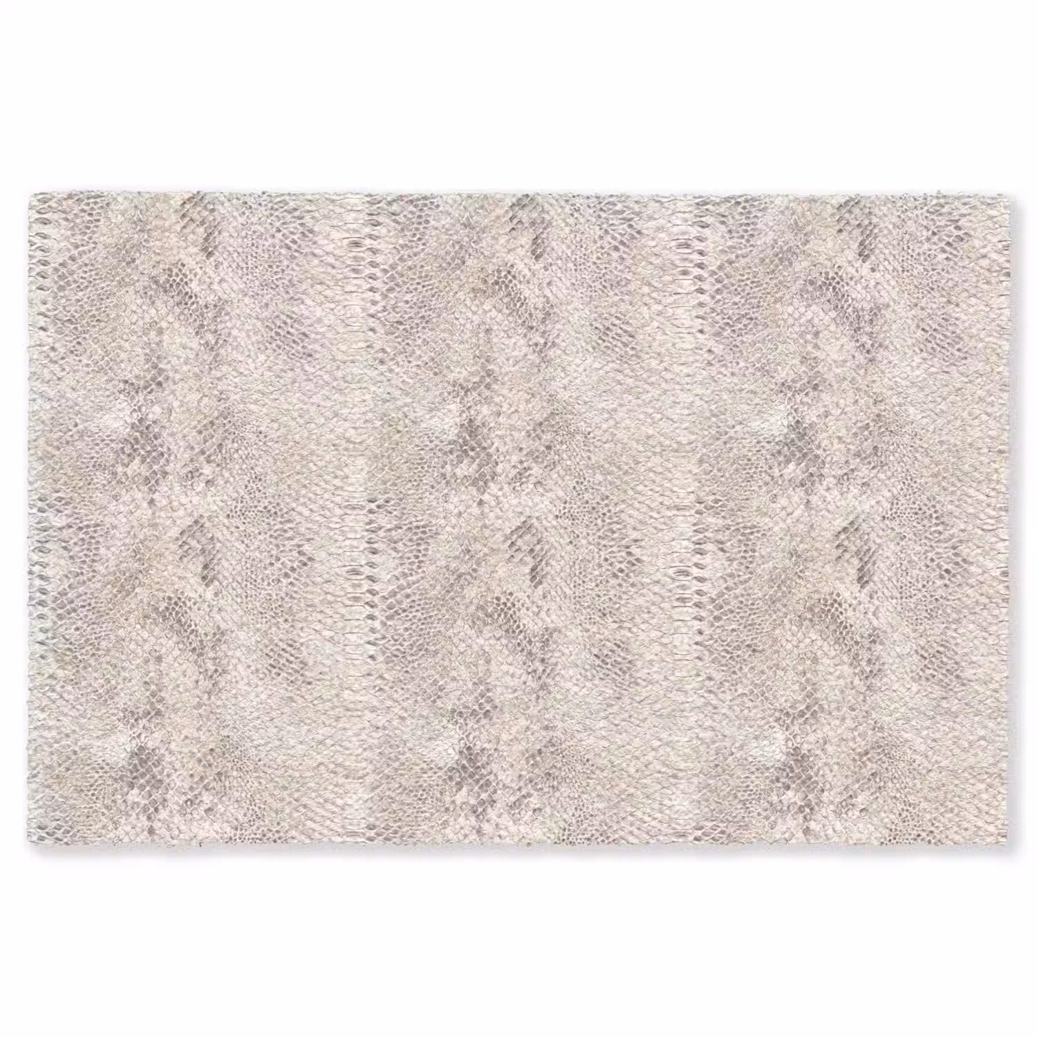 Slang - Patroon - Beige Vloerkleed Rechthoek klein 1091 -3d