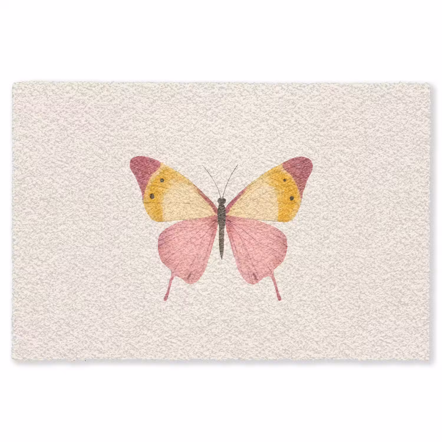Vlinder - Illustratie - Roze Vloerkleed Rechthoek klein -3d