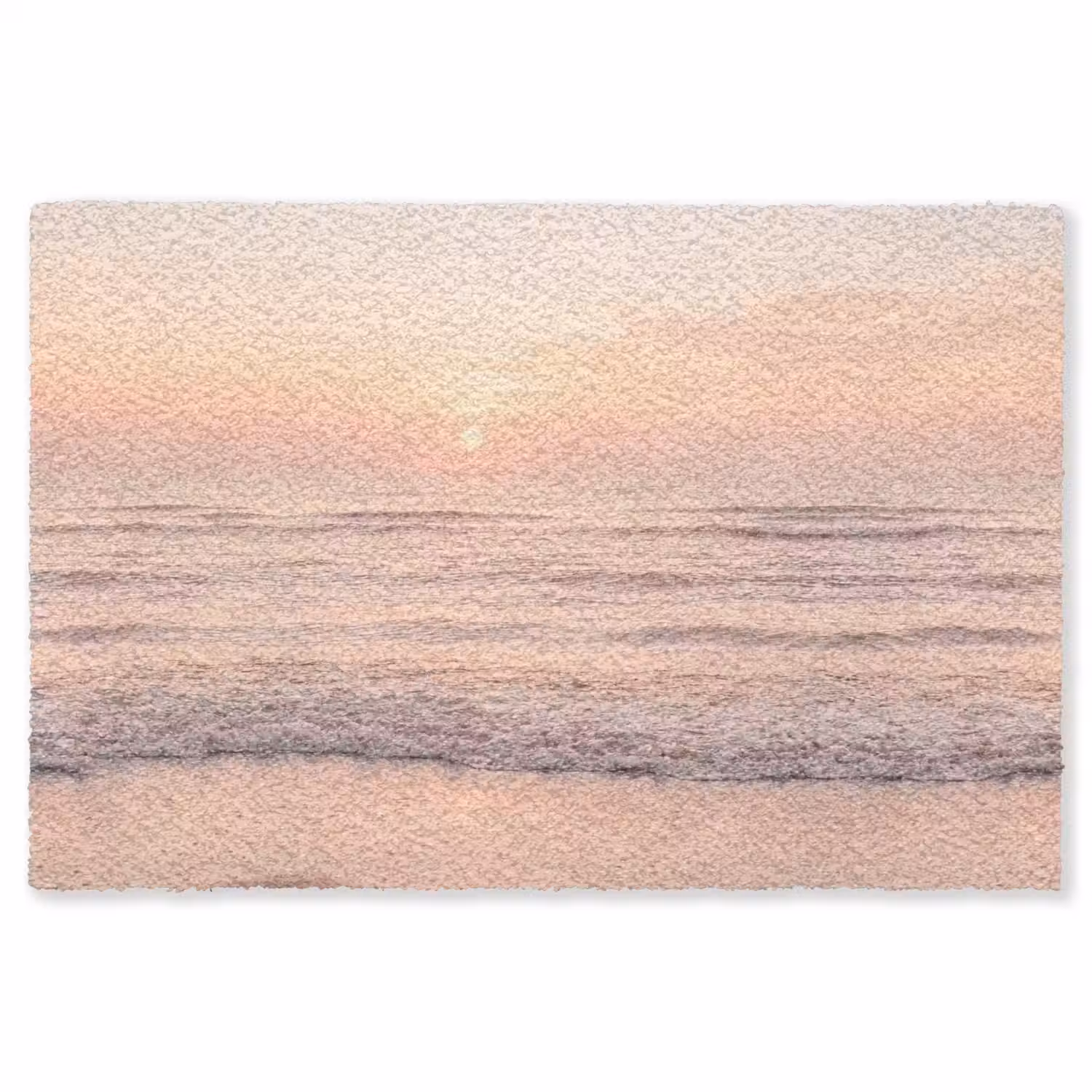 Zon - Strand - Roze Vloerkleed Rechthoek klein -3d