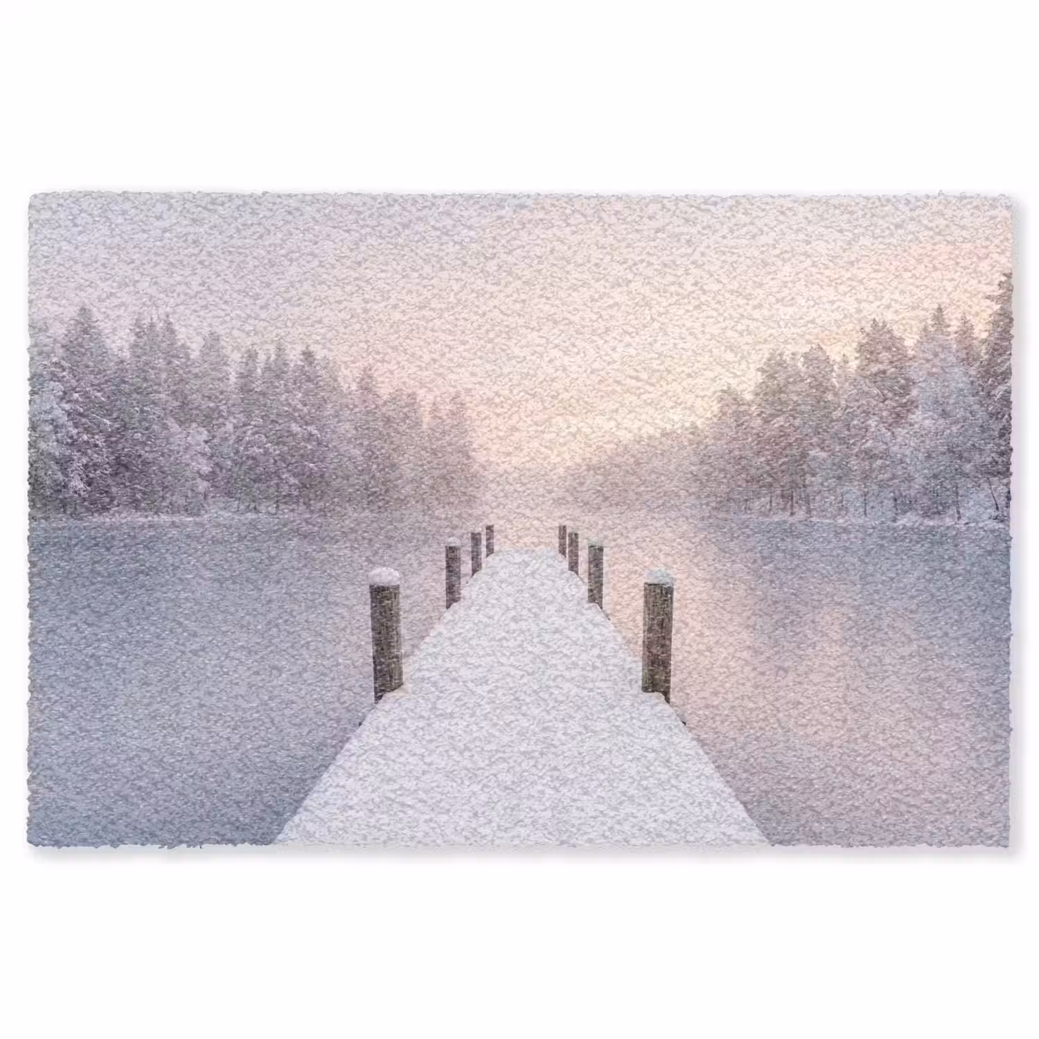 Steiger - Meer - Mist - Winter - Serene Vloerkleed Rechthoek klein -3d