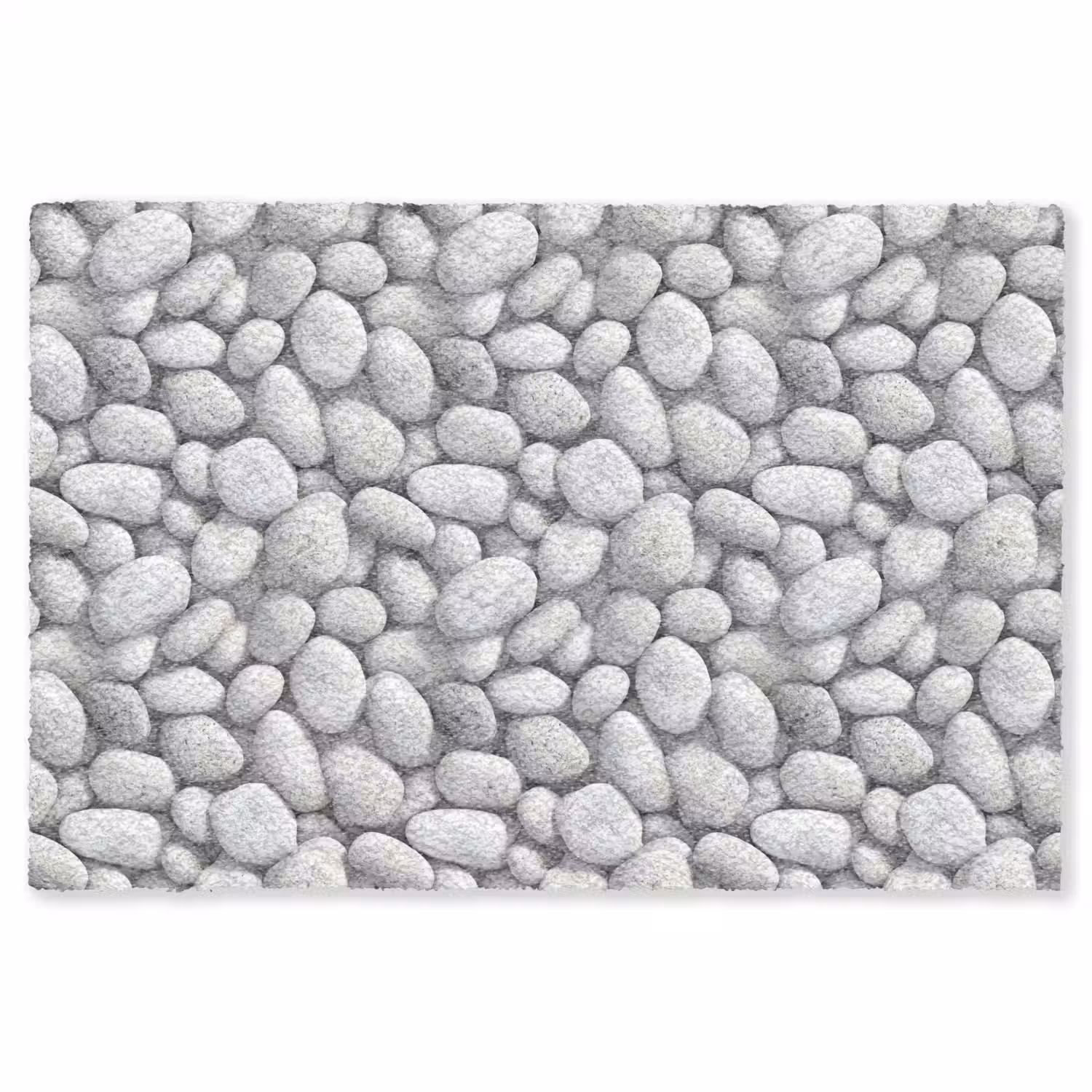 Steentjes - Grijs - Ovaal Vloerkleed Rechthoek klein 1091 -3d
