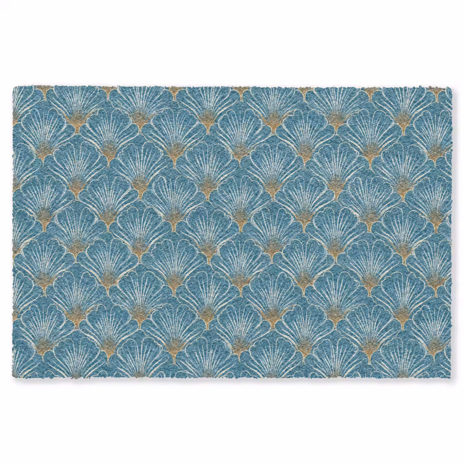Symmetrisch - Patroon - Blauw Vloerkleed Rechthoek klein 1091 -3d