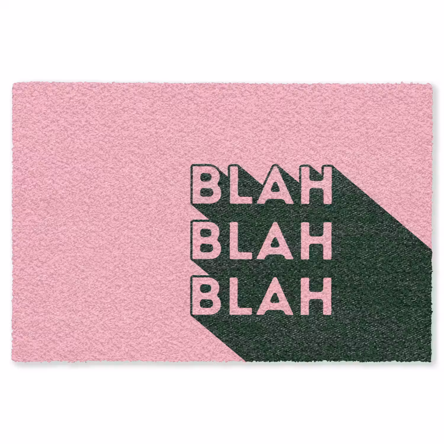 Tekst - Grafisch - Groen - Schaduw Vloerkleed Rechthoek klein -3d