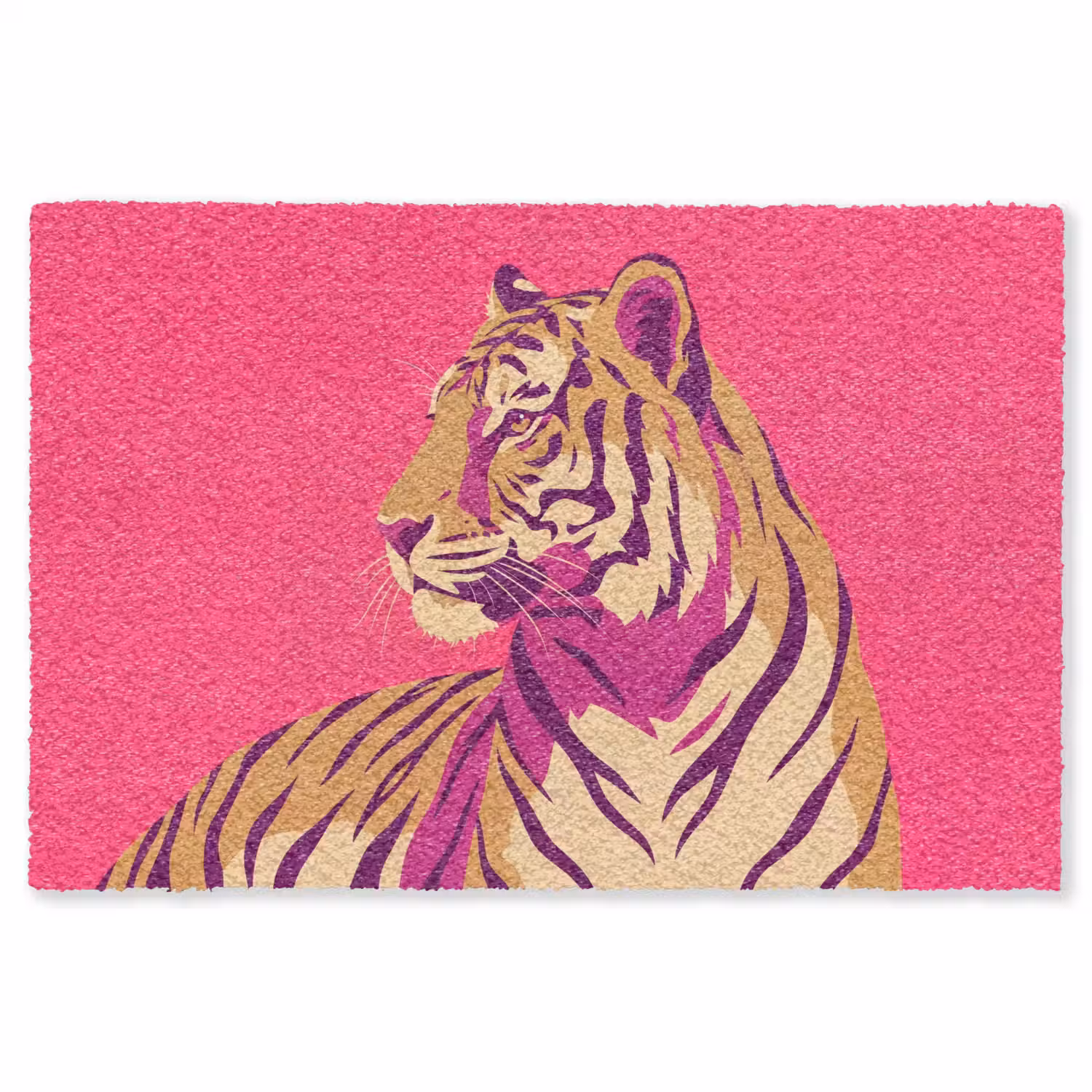 Tijger - Modern - Neon Vloerkleed Rechthoek klein -3d
