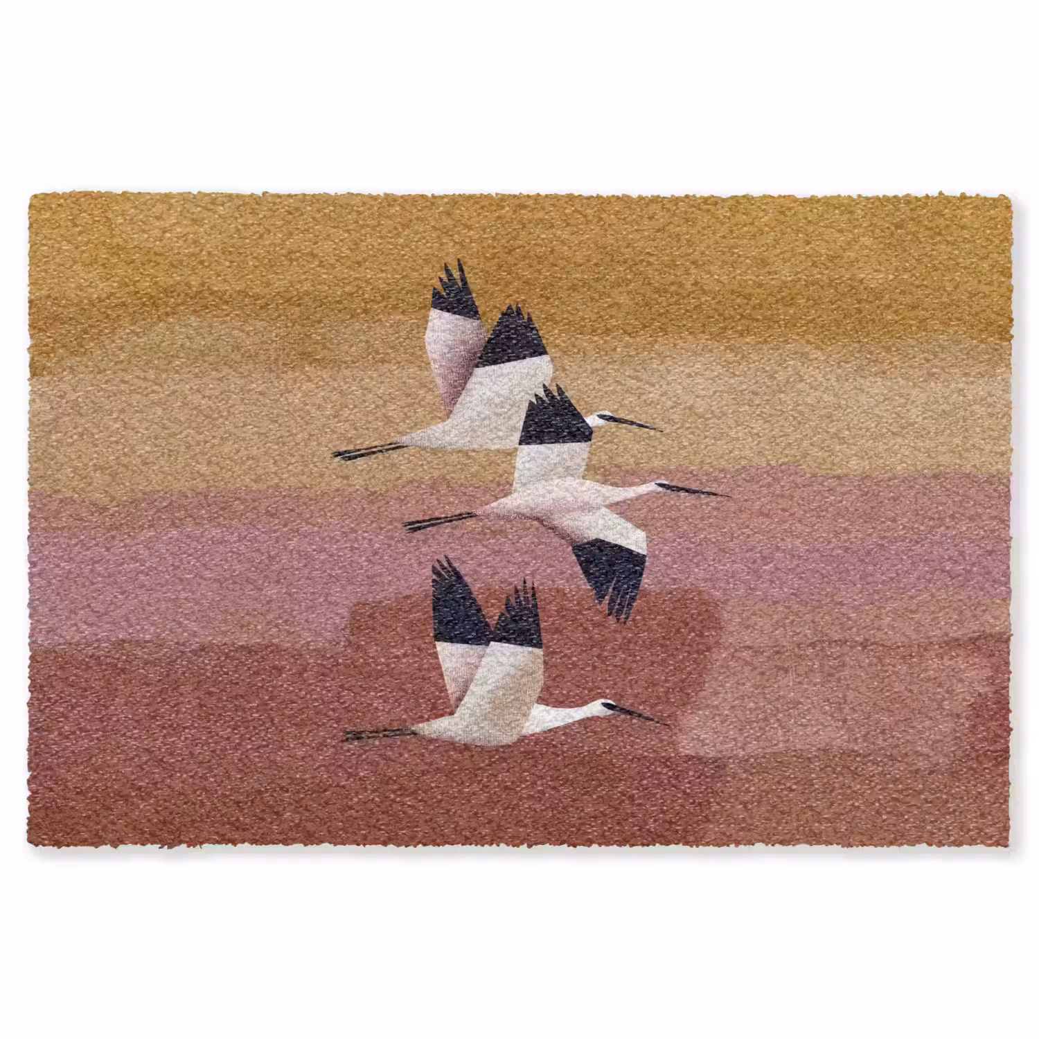 Vogels - Snavel - Abstract Vloerkleed Rechthoek klein -3d