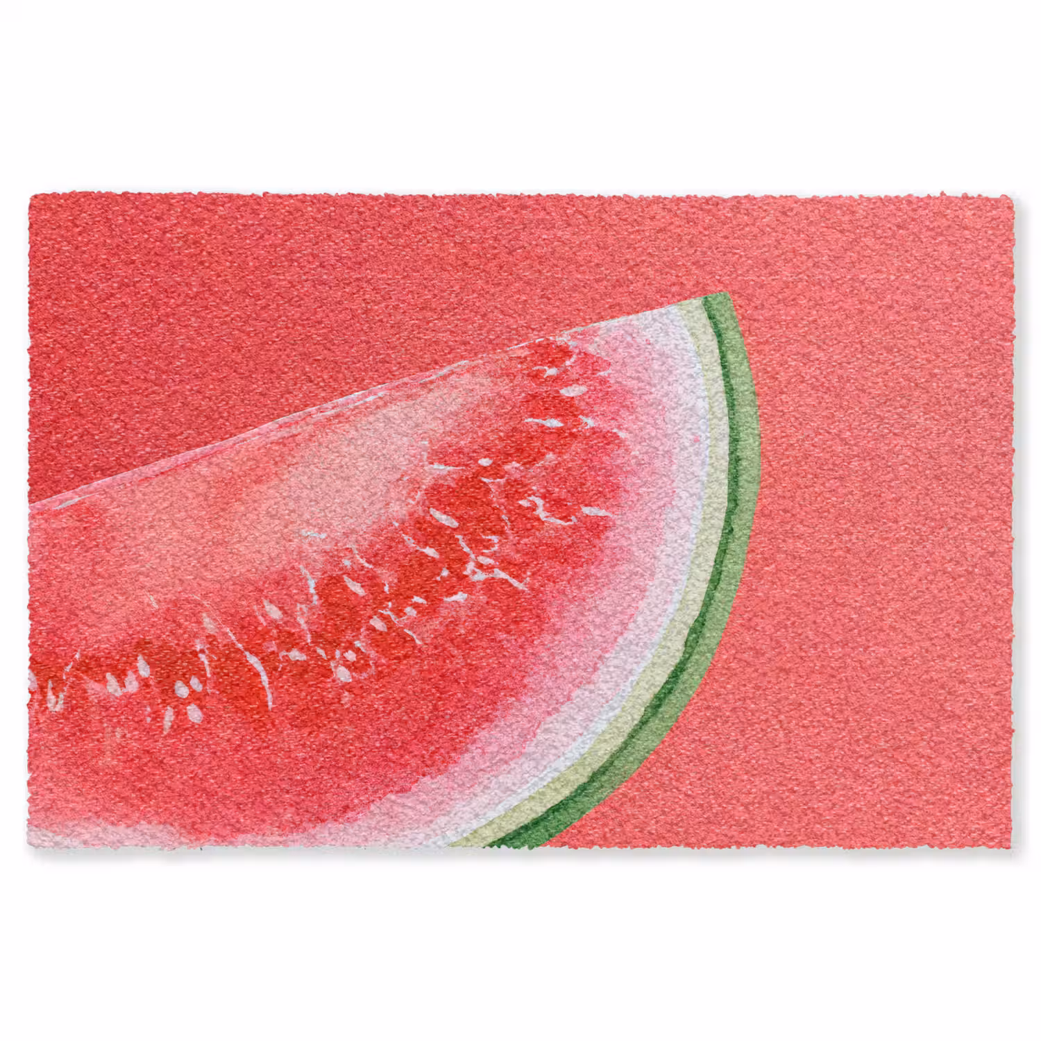 Watermeloen - Rood - Zomers Vloerkleed Rechthoek klein -3d