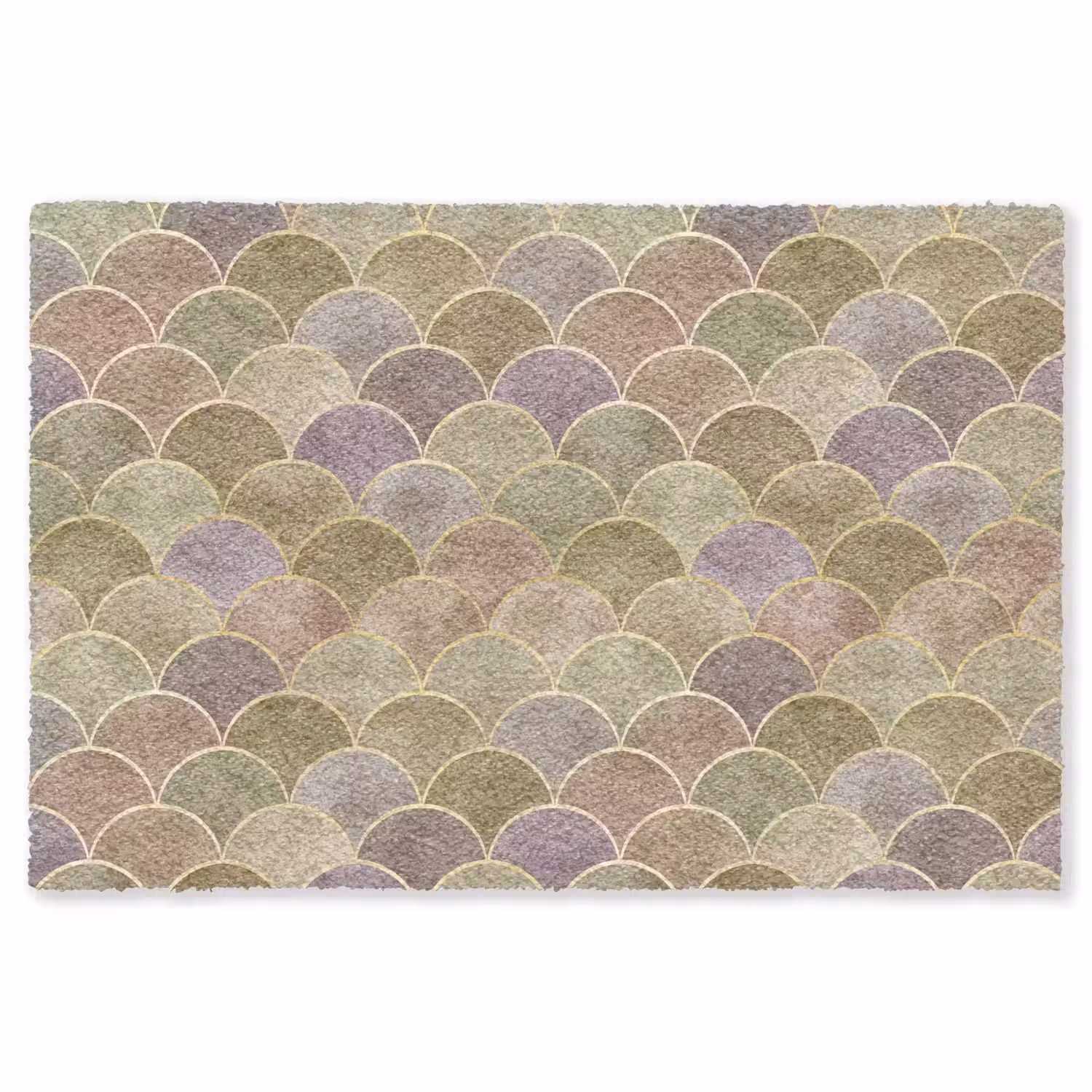 Zacht - Goud - Kleurrijk Vloerkleed Rechthoek klein 1091 -3d