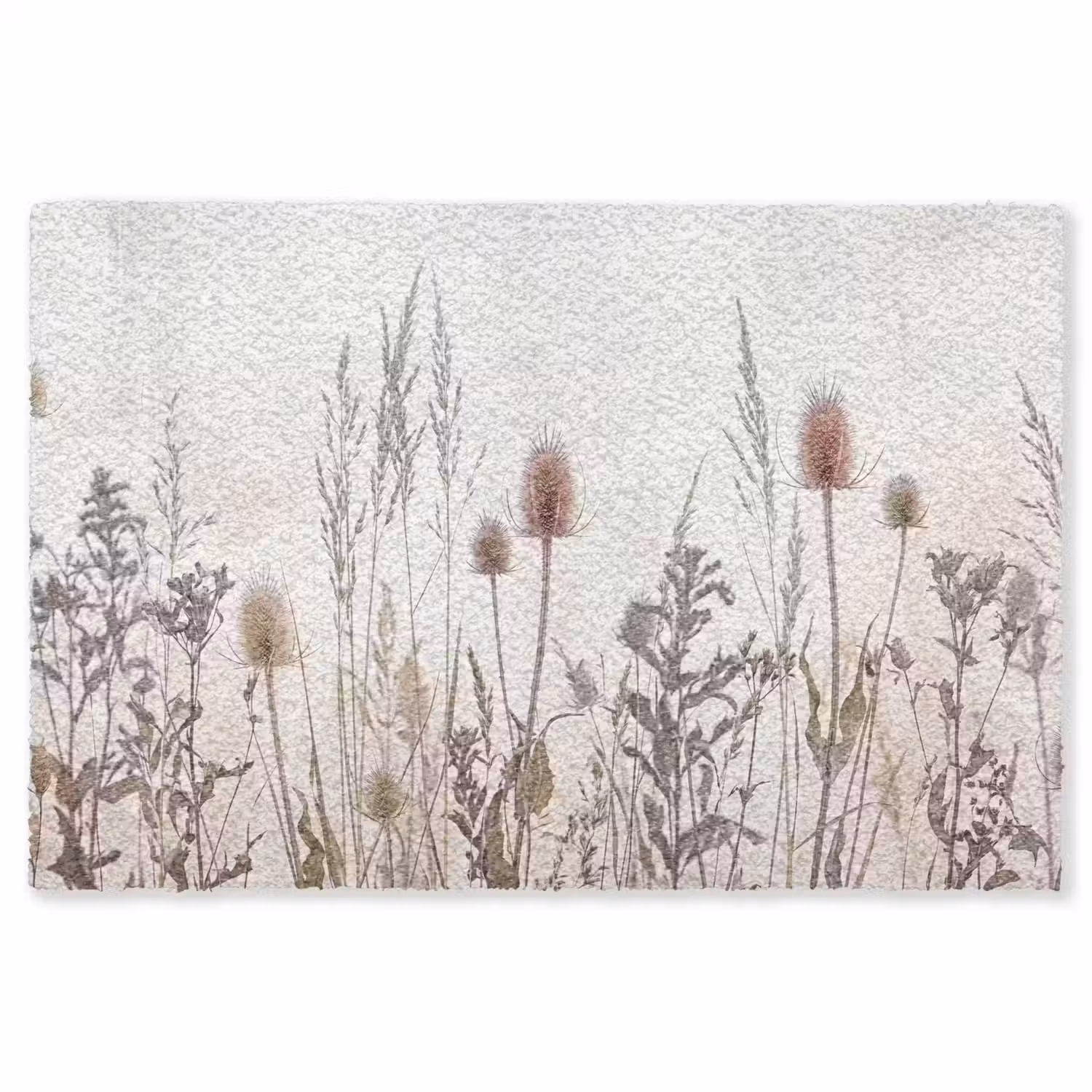 Weidebloemen - Design - Sepia Vloerkleed Rechthoek klein -3d