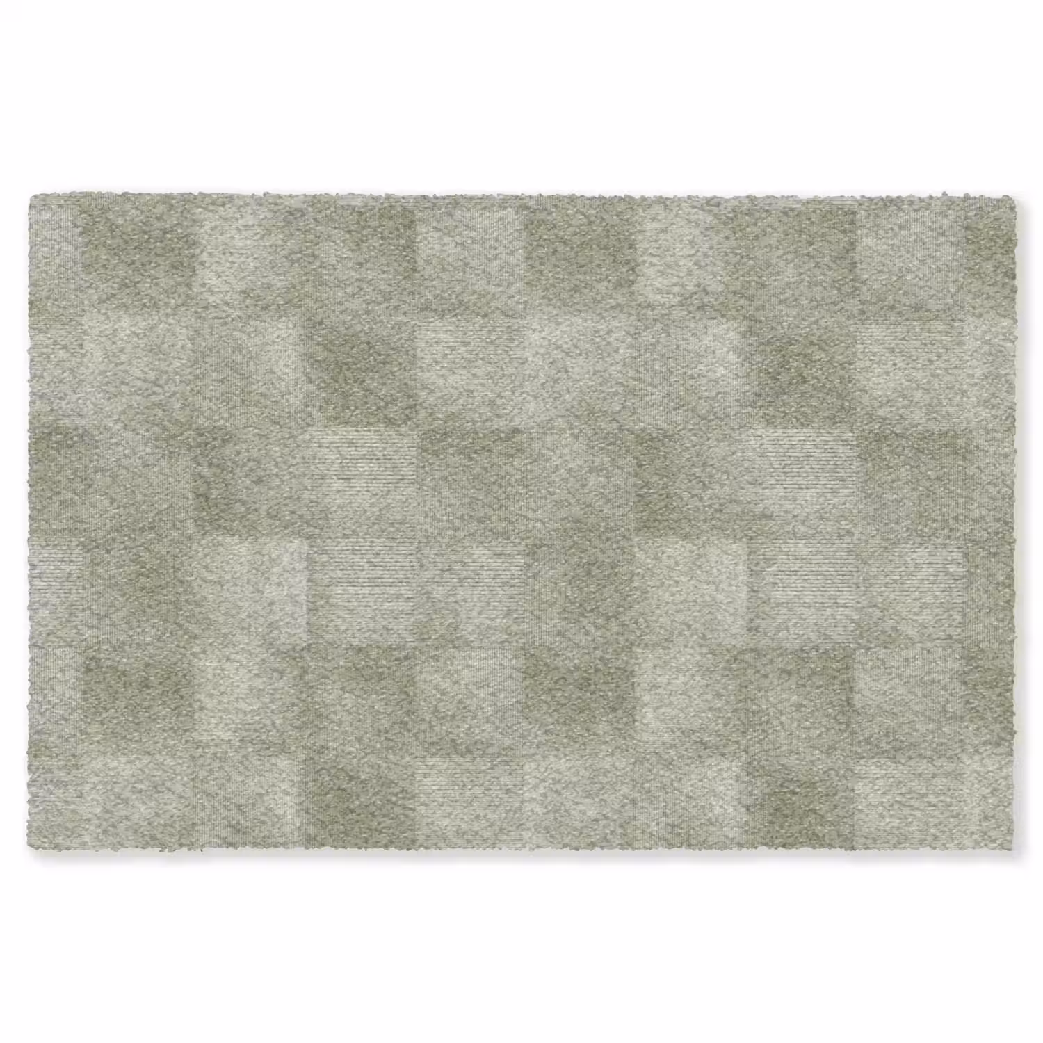 Vlakken - Rustiek - Groen Vloerkleed Rechthoek klein 1091 -3d