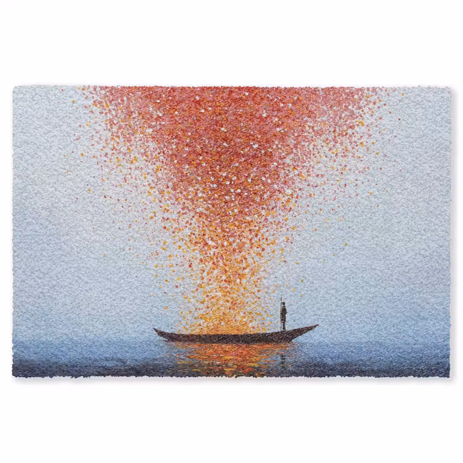 Wolk - Confetti - Boot - Wateroppervlakte Vloerkleed Rechthoek klein -3d