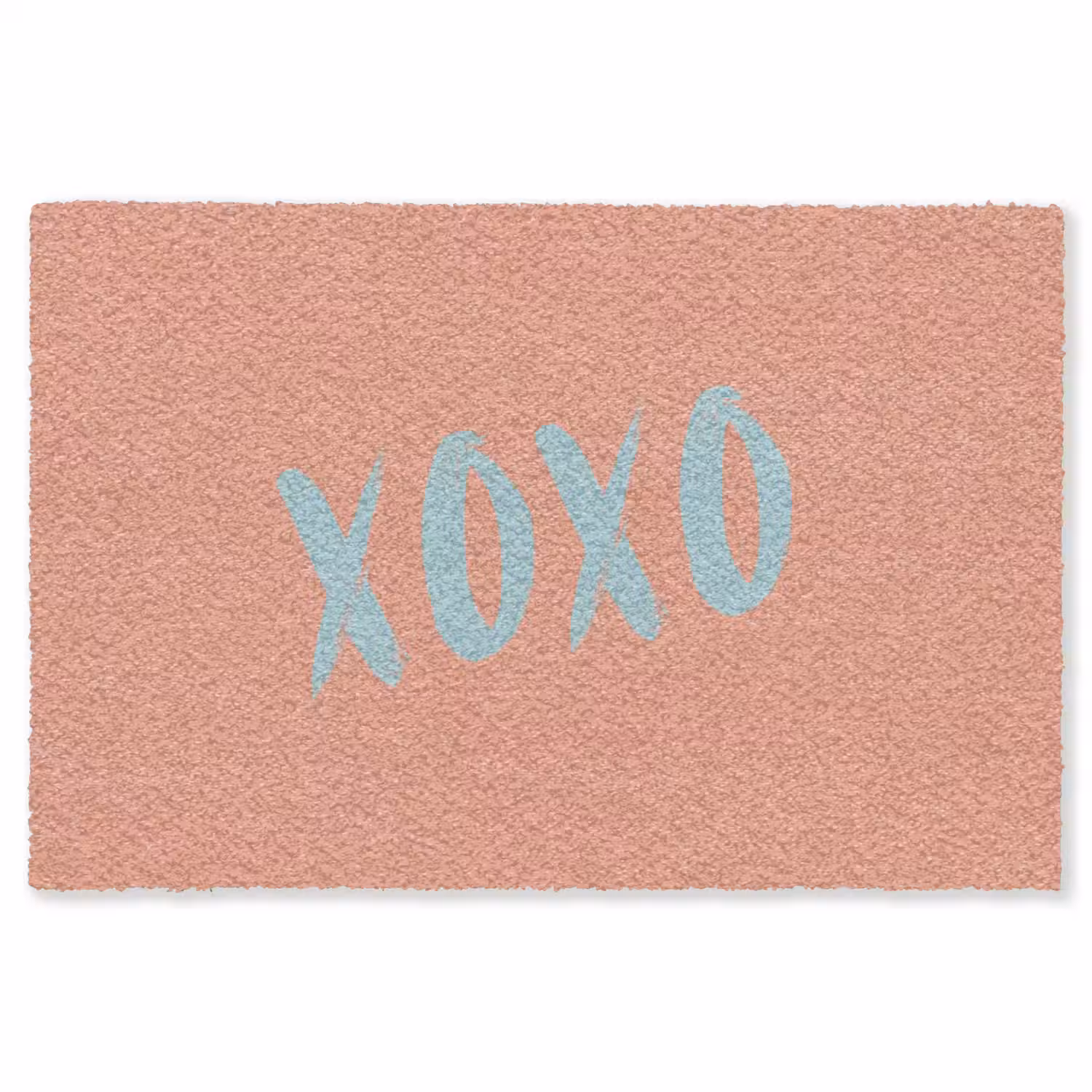 XOXO - Blauw - Perzikkleur Vloerkleed Rechthoek klein -3d