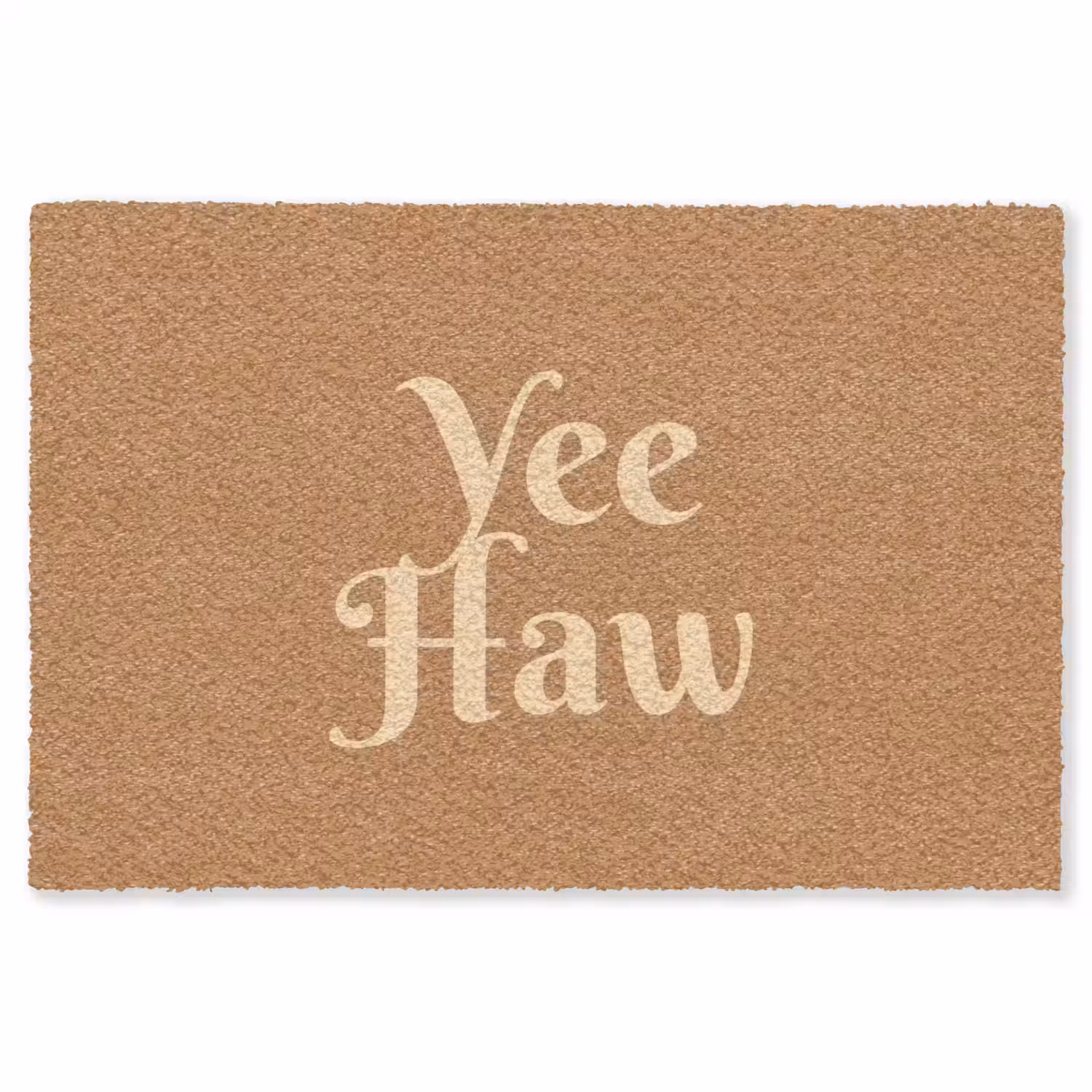 Yee haw - Bruin - Minimalistisch Vloerkleed Rechthoek klein -3d