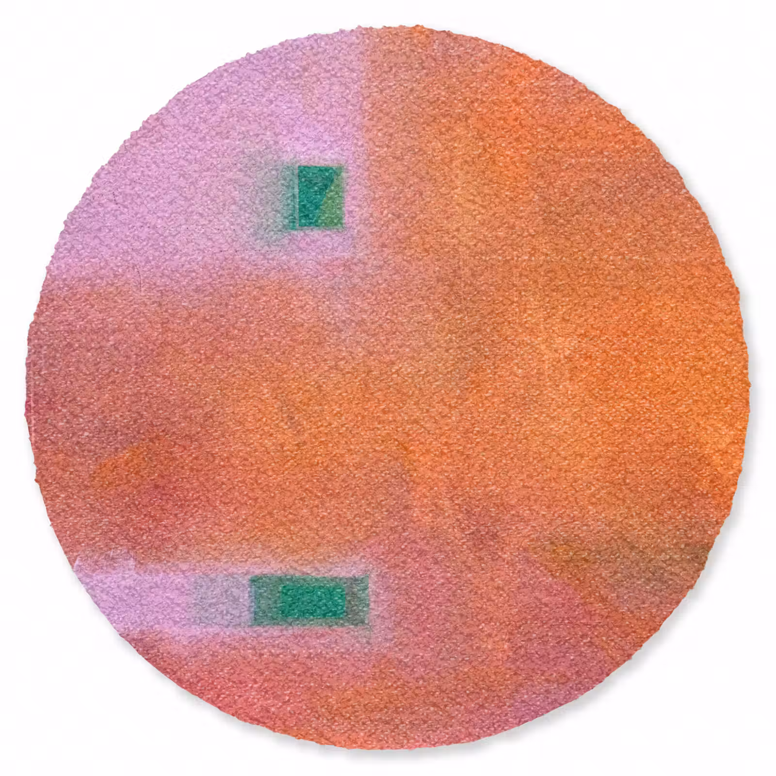 Teppich - Zusammenfassung – Flächen – Kunst – Modern – Orange - Abstract - Vlakken - Kunst - Modern - Oranje Vloerkleed Rond klein
