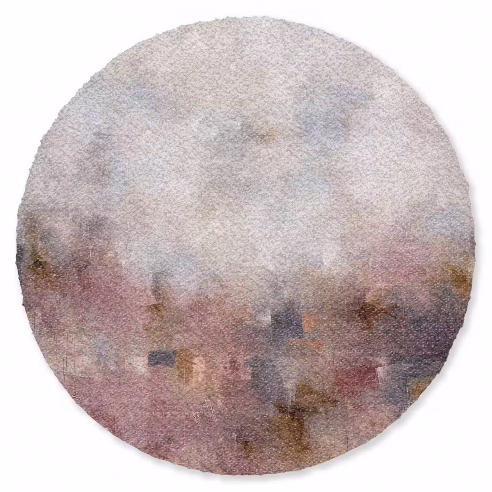 Teppich - Zusammenfassung – Fließend – Kunst – Modern – Beige - Abstract - Vloeiend - Kunst - Modern - Beige Vloerkleed Rond klein