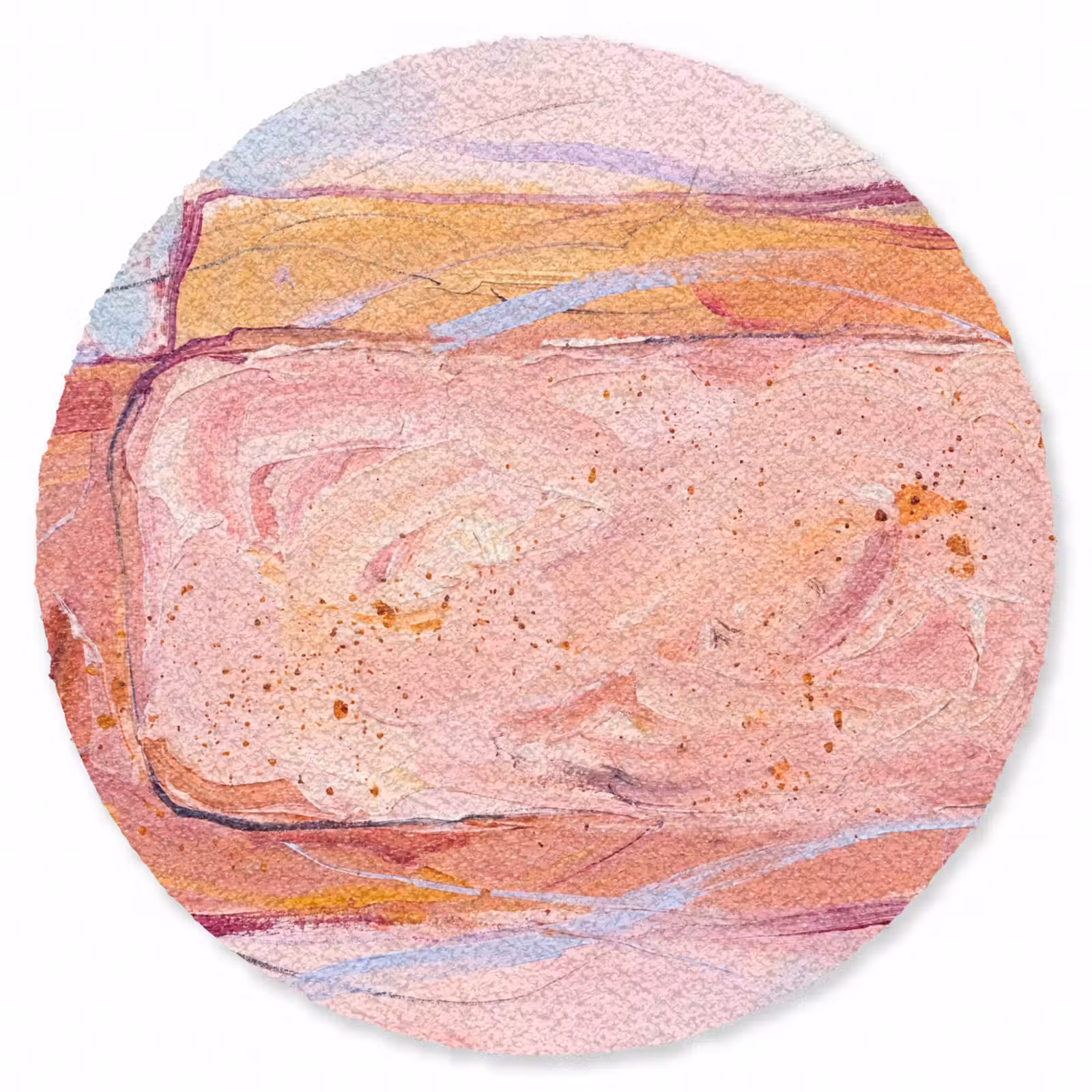 Teppich - Zusammenfassung – Formen – Modern – Rosa - Abstract - Vormen - Modern - Roze Vloerkleed Rond klein