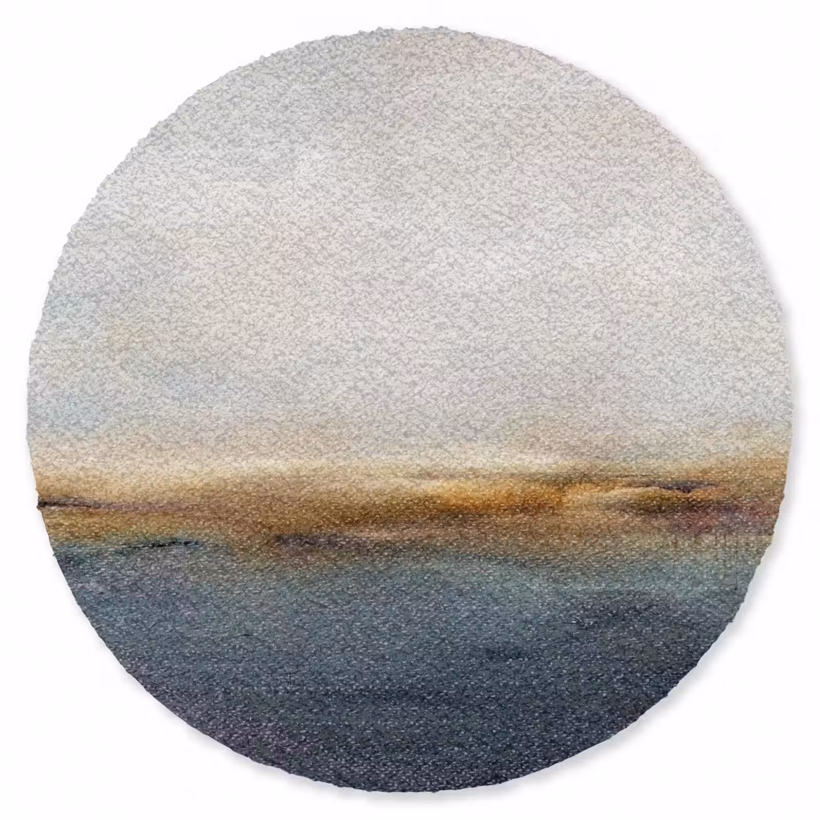 Teppich - Zusammenfassung – Horizont – Wasser – Modern – Beige - Abstract - Horizon - Water - Modern - Beige Vloerkleed Rond klein