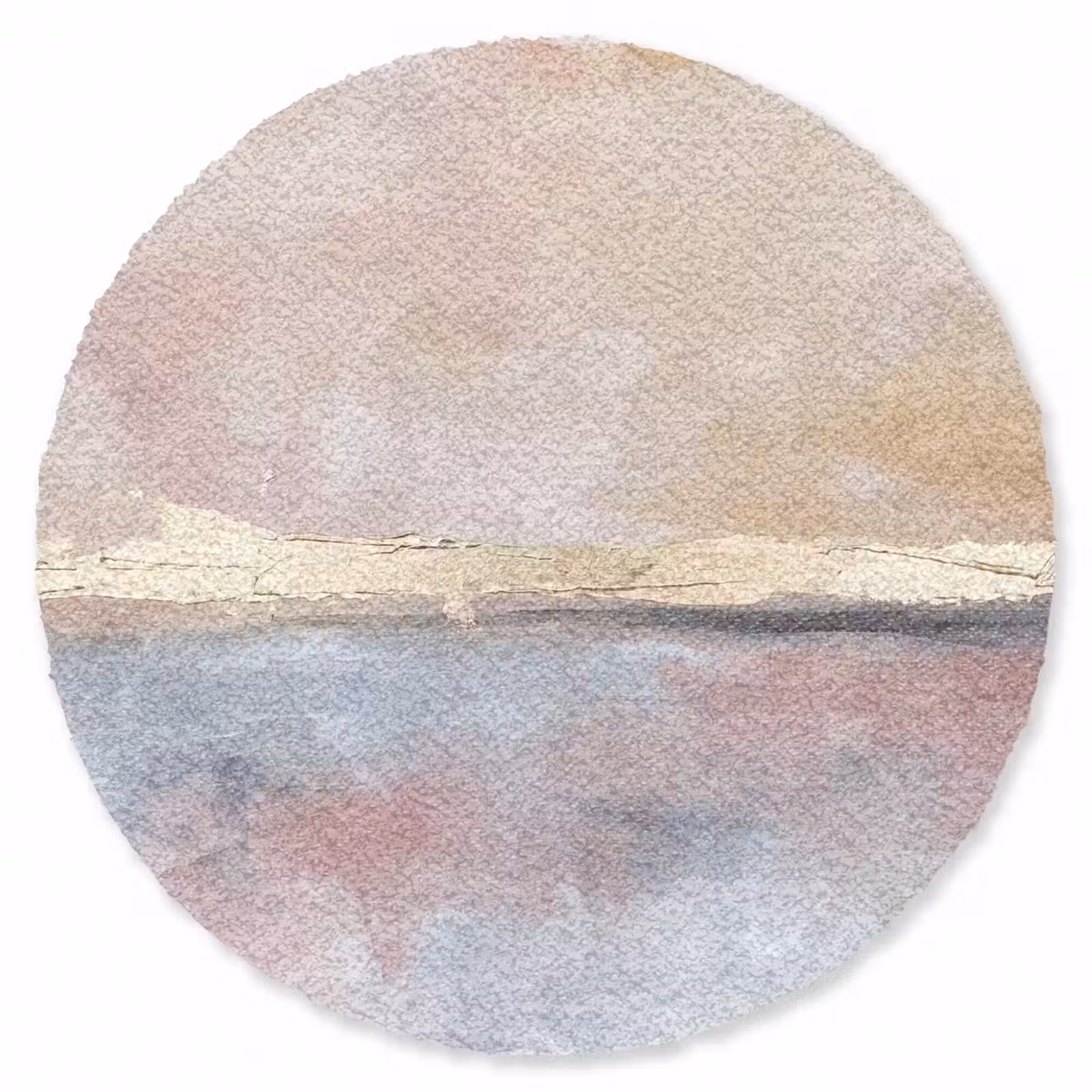 Teppich - Zusammenfassung – Horizontal – Kunst – Rosa – Gold - Abstract - Horizontaal - Kunst - Roze - Goud Vloerkleed Rond klein