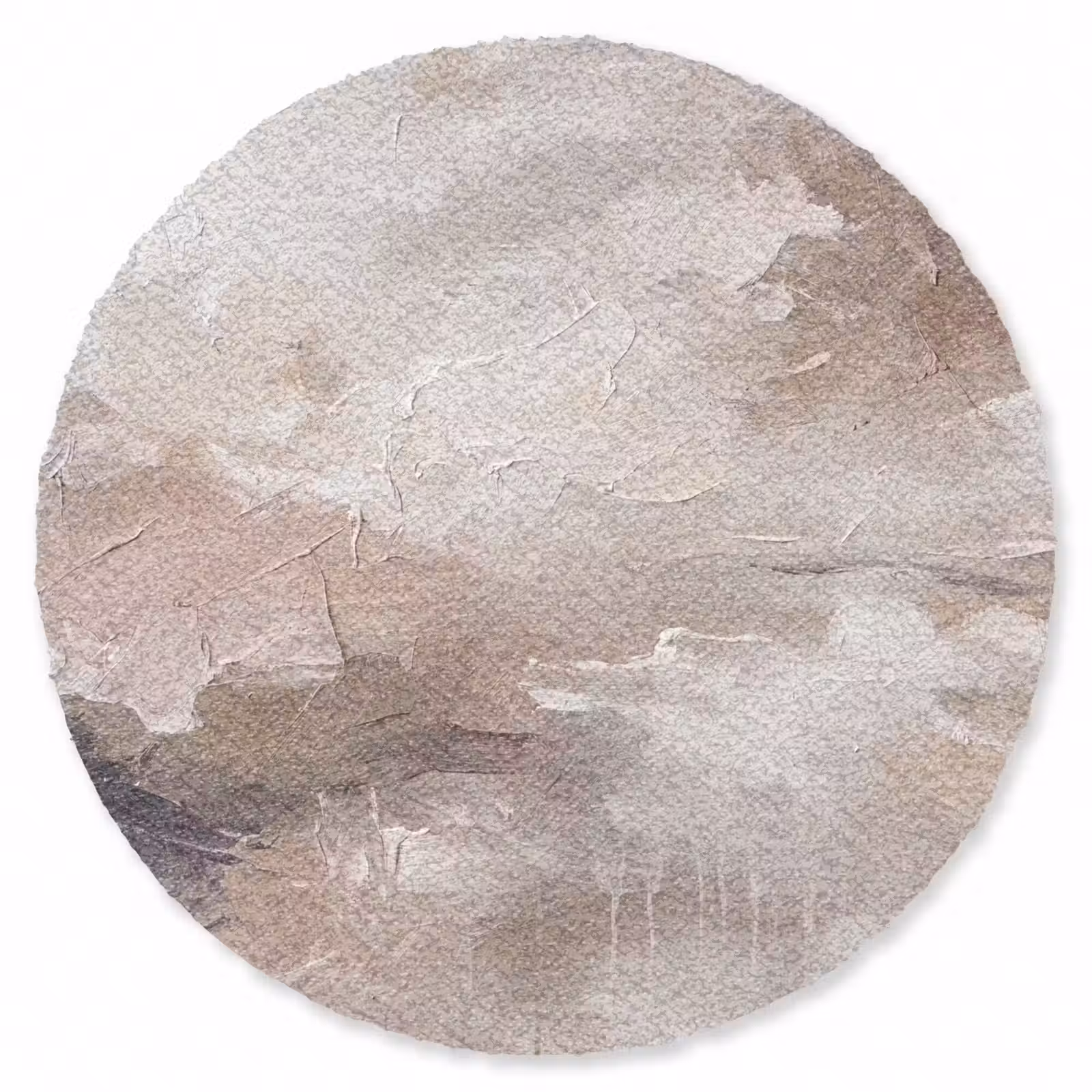 Teppich - Zusammenfassung – Textur – Kunst – Modern – Beige - Abstract - Textuur - Kunst - Modern - Beige Vloerkleed Rond klein