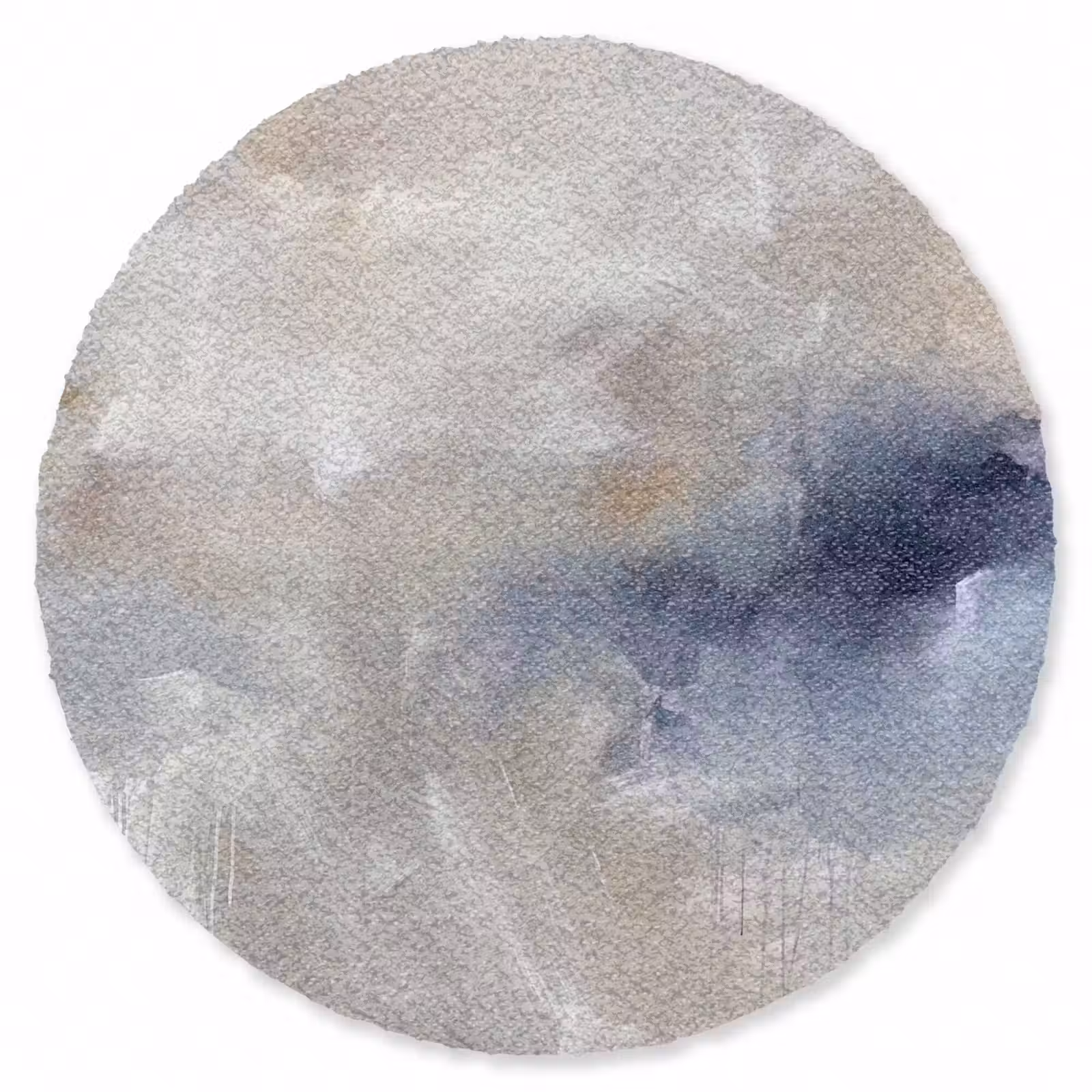Teppich - Zusammenfassung – Wolken – Atmosphäre – Modern – Beige - Abstract - Wolken - Sfeer - Modern - Beige Vloerkleed Rond klein