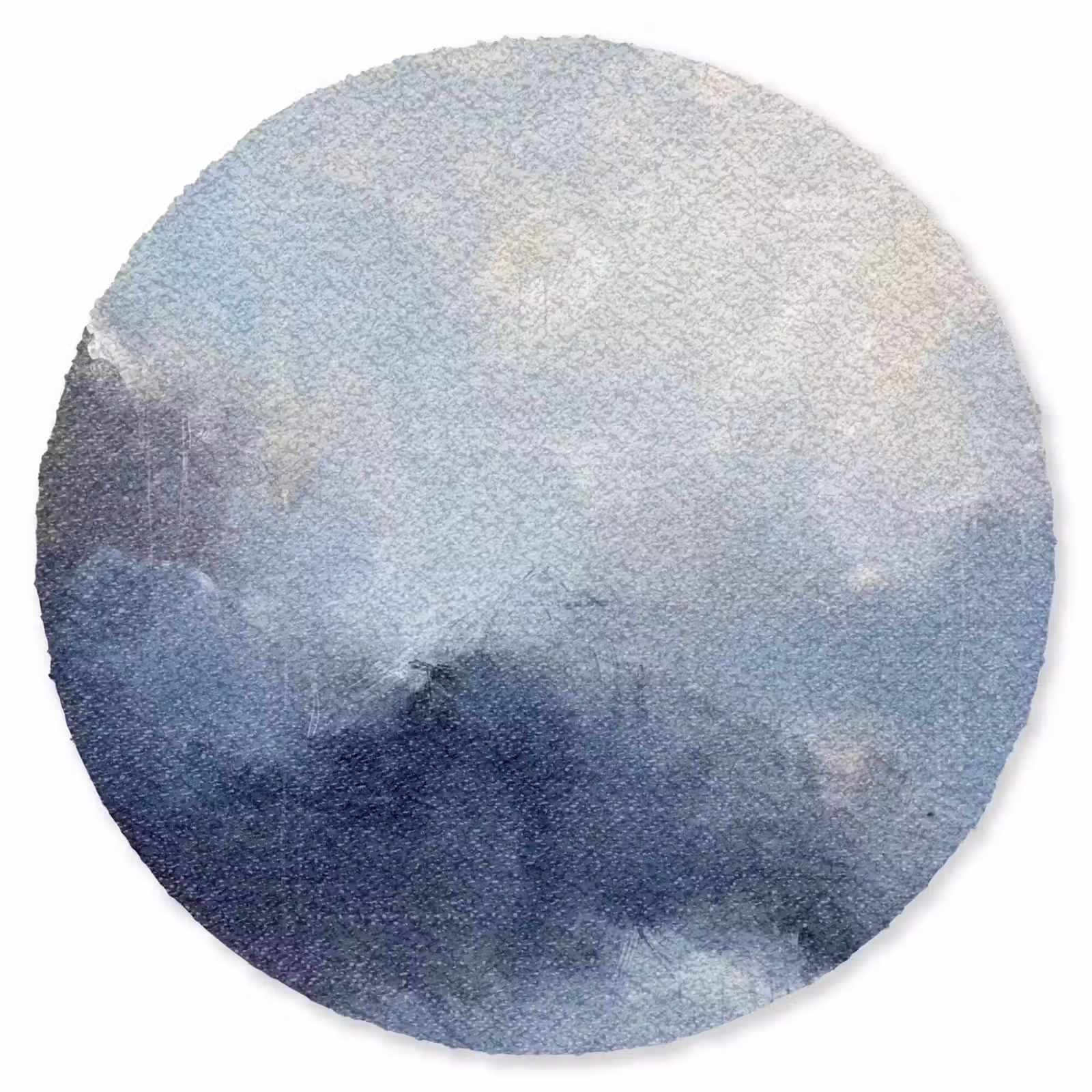Teppich - Zusammenfassung – Wolken – Modern – Blau – Kunst - Abstract - Wolken - Modern - Blauw - Kunst Vloerkleed Rond klein