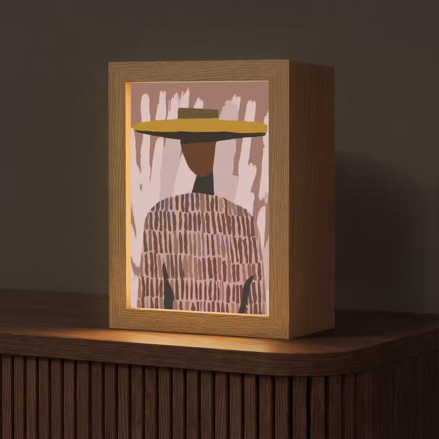 Abstract - Figuur - Illustratie - Hoed Light Box met kabel (Tafellamp) klein -z3d_website