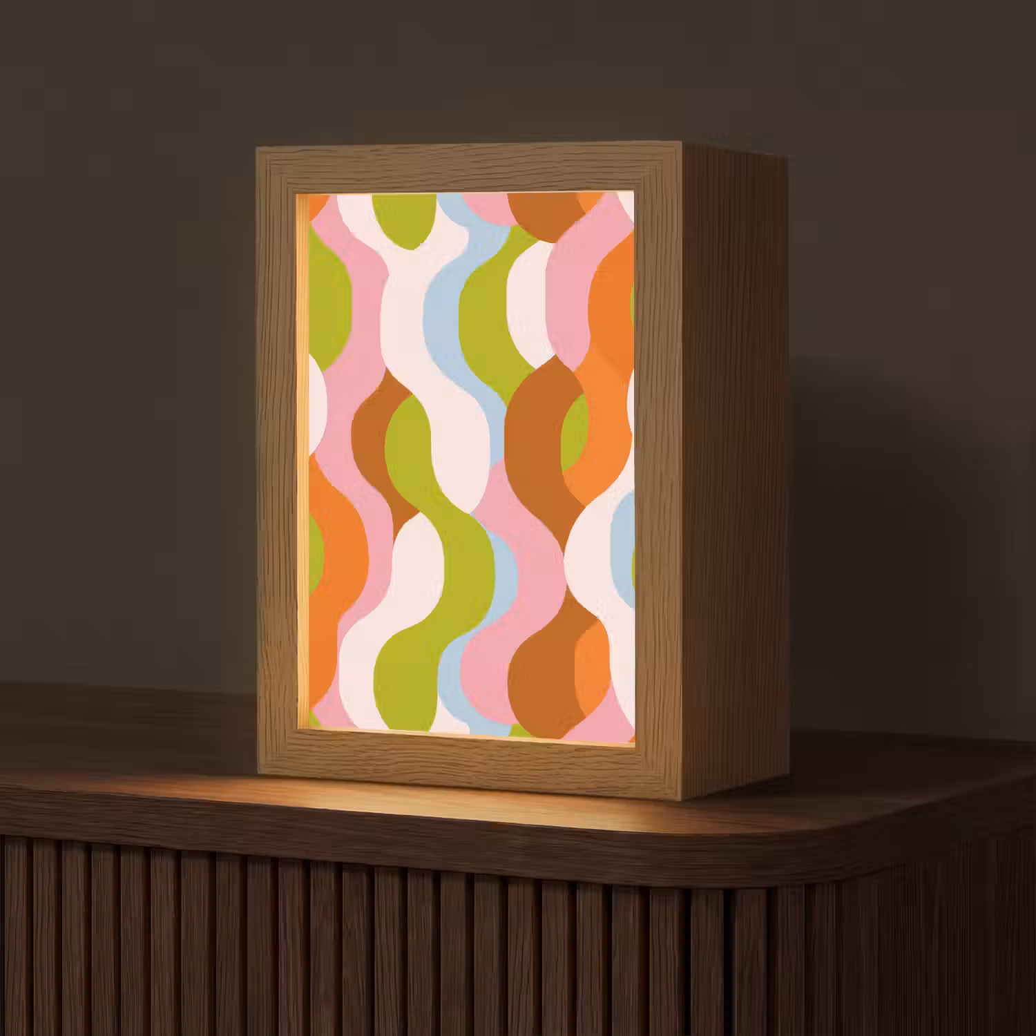 Abstract - Vormen - Roze Light Box met kabel (Tafellamp) klein -z3d_website