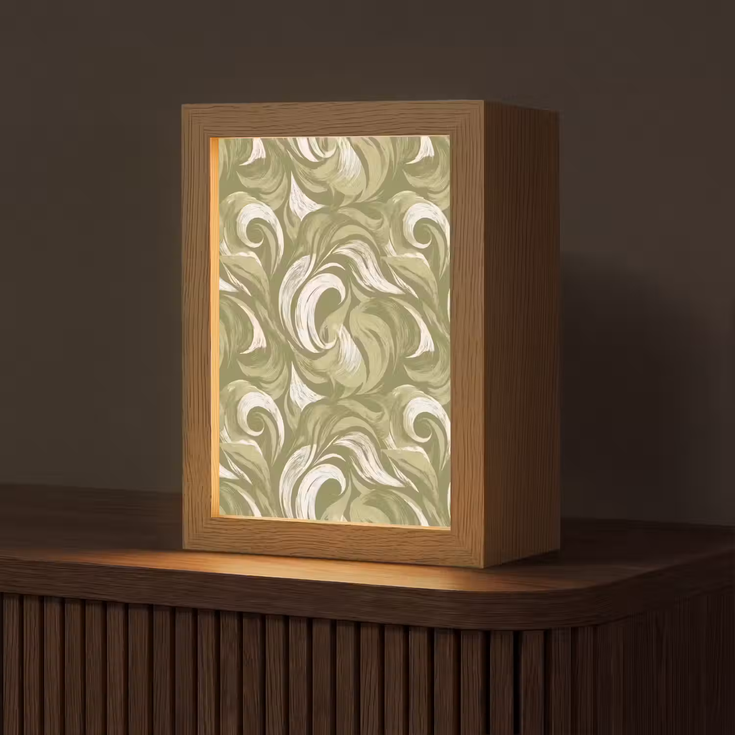 Abstract - Textuur - Groen Light Box met kabel (Tafellamp) klein 925 -z3d_website