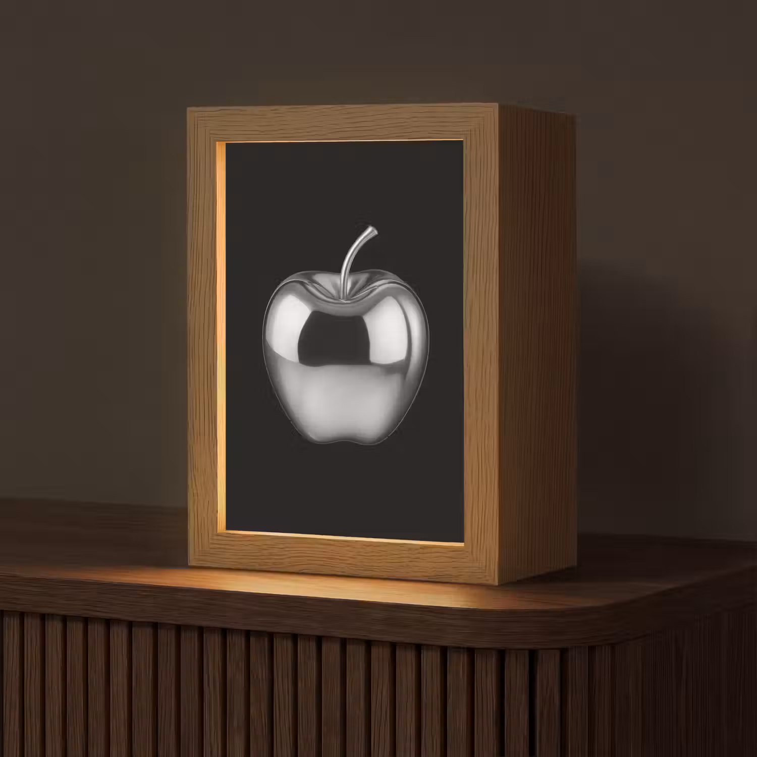 Appel - Metallic - Symmetrisch Light Box met kabel (Tafellamp) klein -z3d_website
