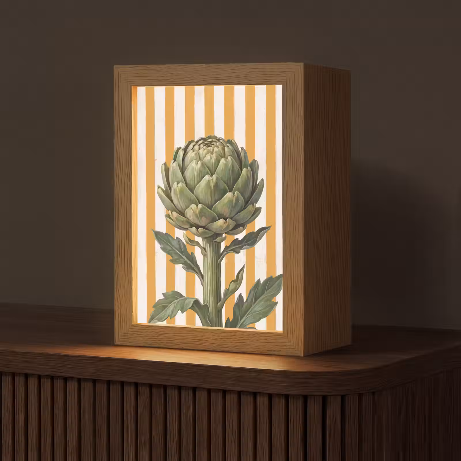 Tischlampe - Artischocke – Modern – Gemüse - Artisjok - Modern - Groente Light Box met kabel (Tafellamp) klein