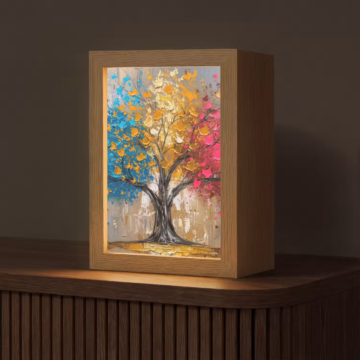 Boom - Kleurrijk - Grijs - Modern Light Box met kabel (Tafellamp) klein -z3d_website
