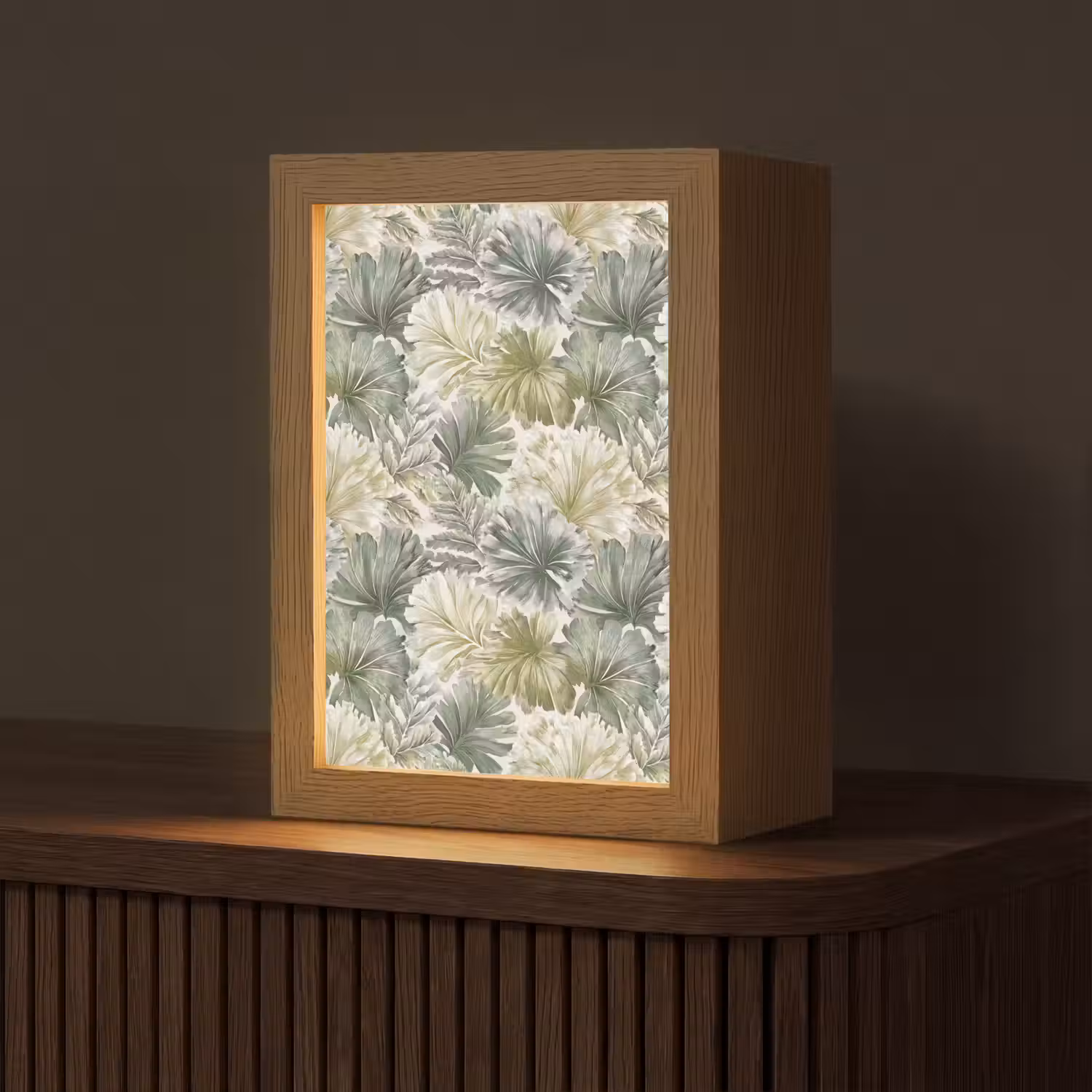 Bladeren - Botanisch - Groen Light Box met kabel (Tafellamp) klein 925 -z3d_website