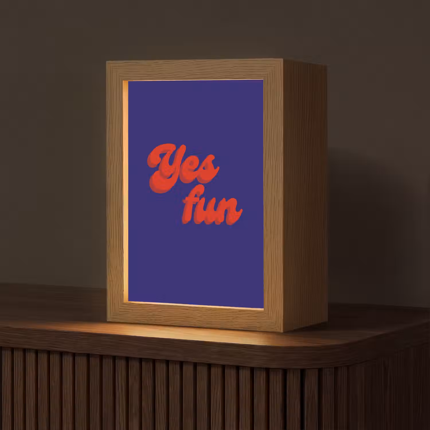 Blauw - Rood - Yes fun - 3D Light Box met kabel (Tafellamp) klein -z3d_website