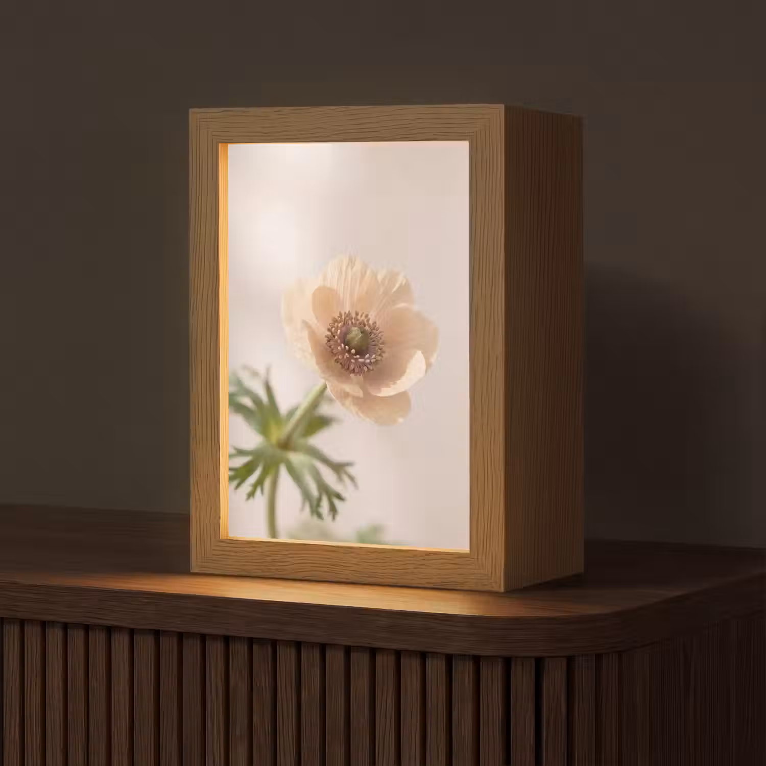 Bloem - Minimalistisch - Groen Light Box met kabel (Tafellamp) klein -z3d_website