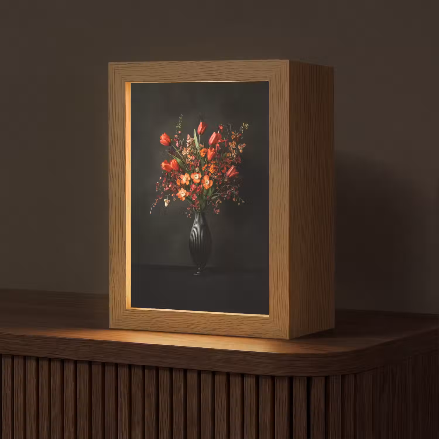 Bloemen - Takken - Boeket Light Box met kabel (Tafellamp) klein -z3d_website