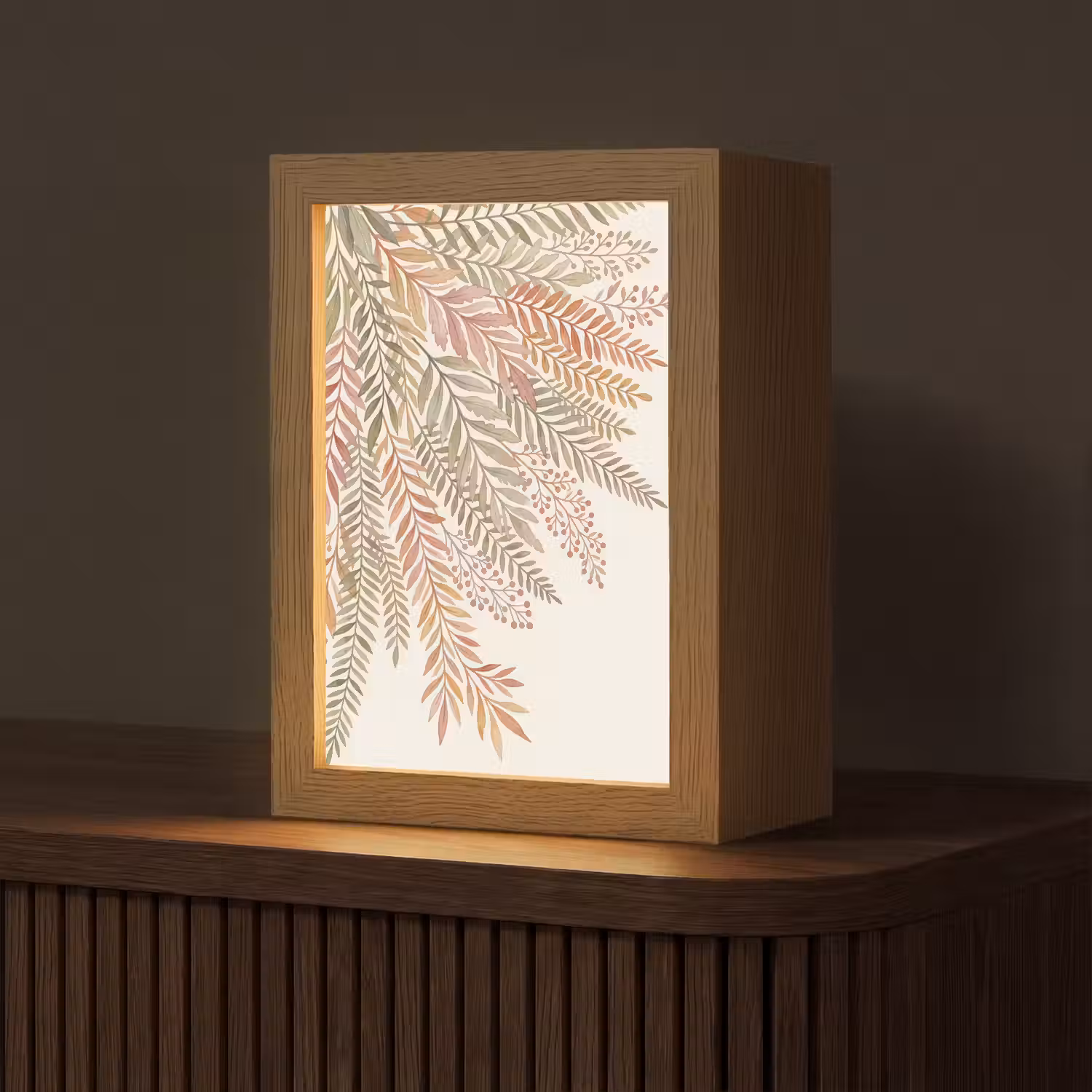 Botanisch - Aquarel - Kleurrijk Light Box met kabel (Tafellamp) klein -z3d_website