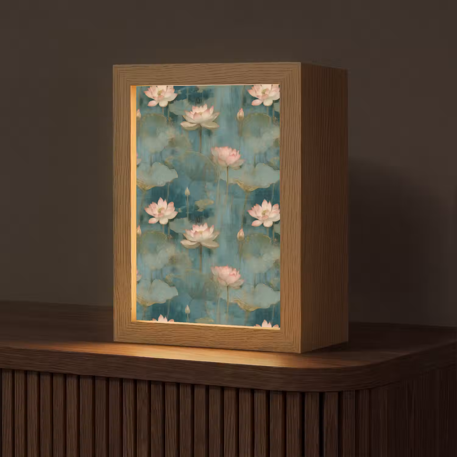 Botanisch - Bloemen - Roze Light Box met kabel (Tafellamp) klein 925 -z3d_website