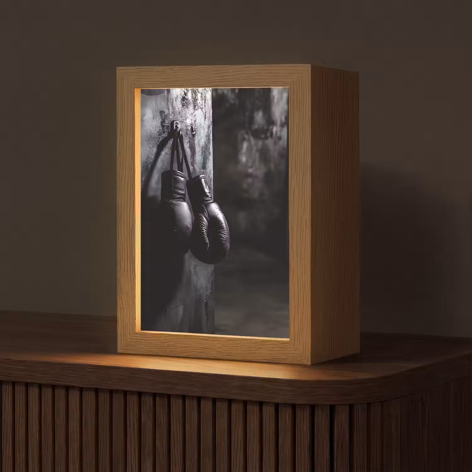 Bokshandschoenen - Muur - Duister - Zwart Light Box met kabel (Tafellamp) klein -z3d_website