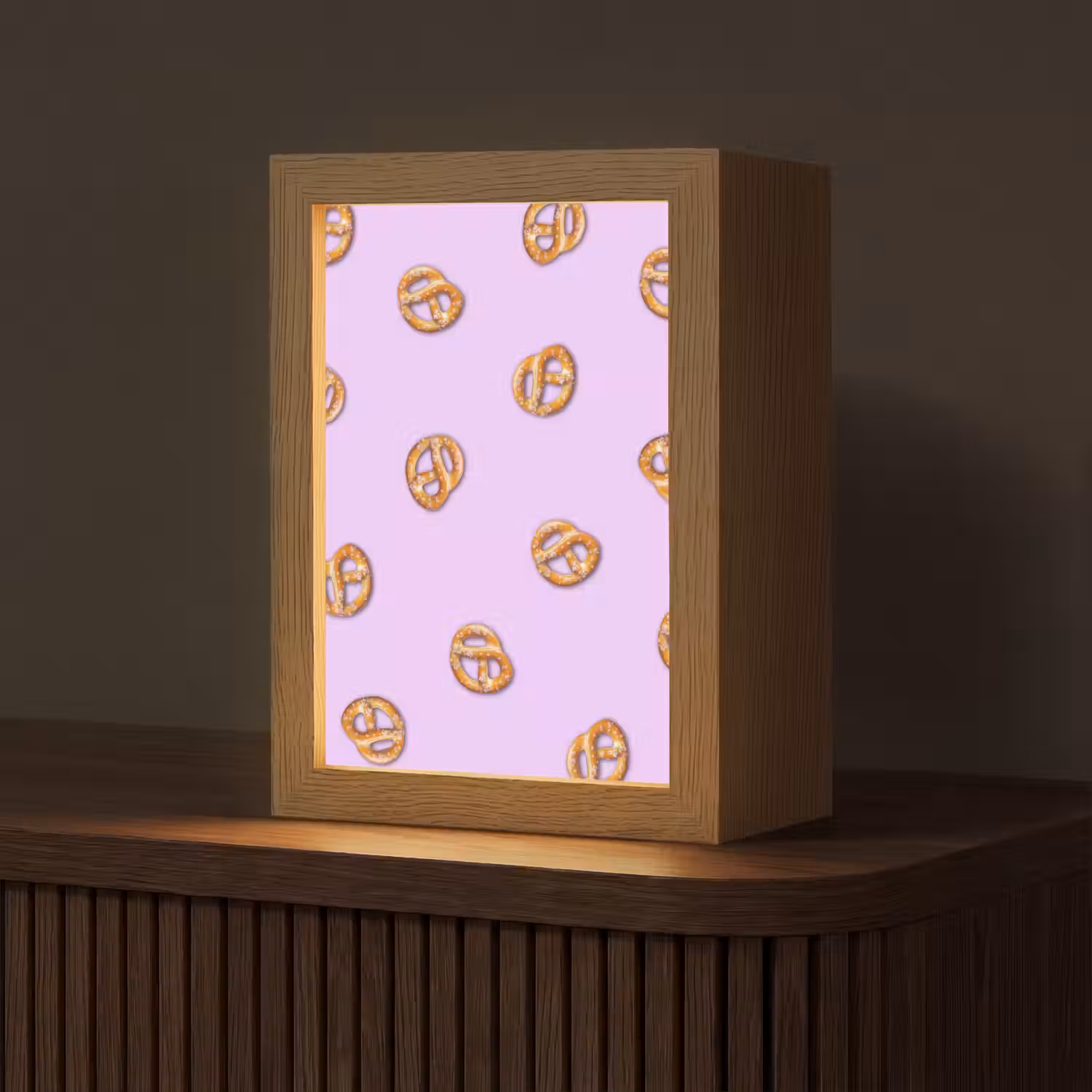 Pretzels - Eten - Paars Light Box met kabel (Tafellamp) klein -z3d_website