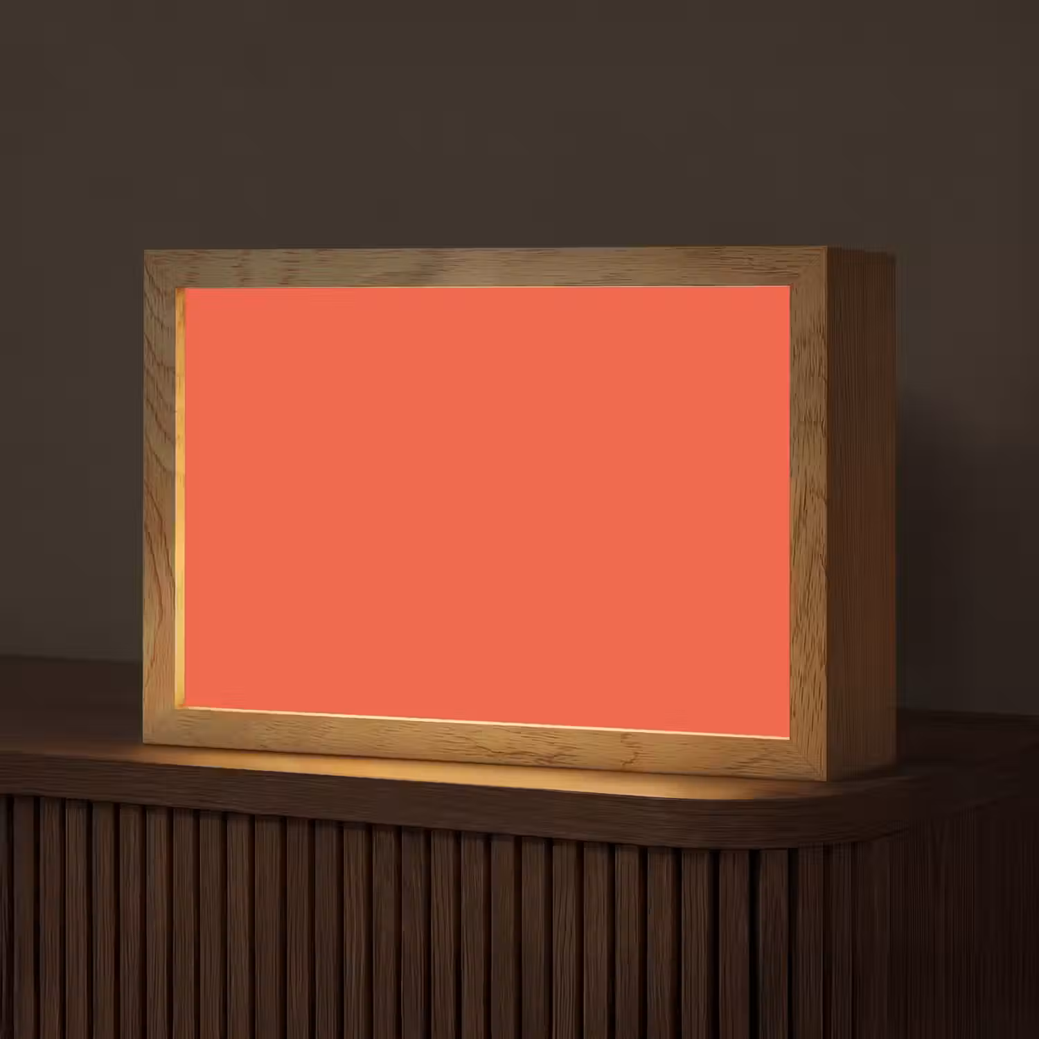 Burnt - Coral - Oranje Light Box met kabel (Tafellamp) klein 924 -z3d_website